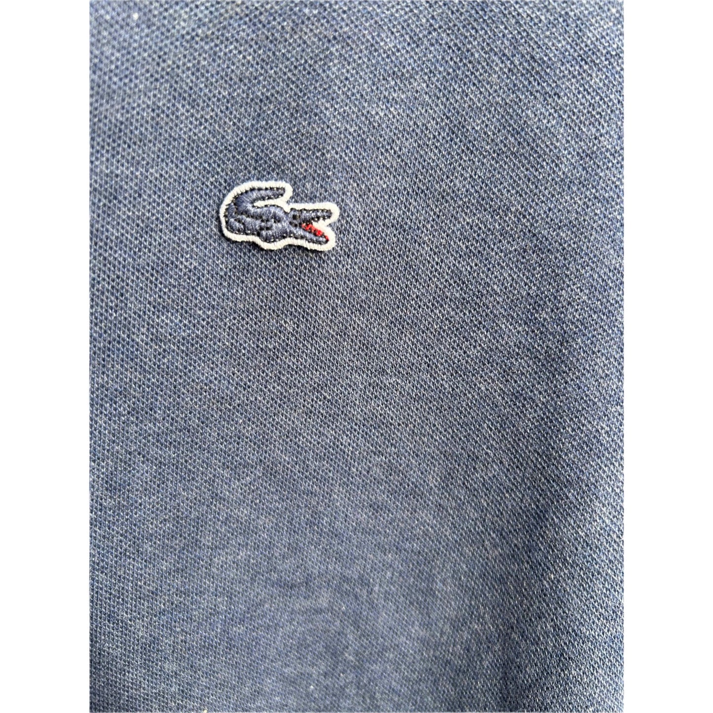 LACOSTE Polo Shirt Damen Gr 36 Dunkelblau Kurzarm Baumwolle Stretch Elegant