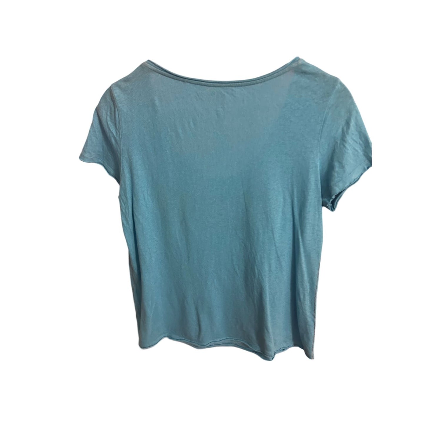🩵 Tuzzi Shirt Größe 40 Blau – Beach Print mit Steinen 🩵