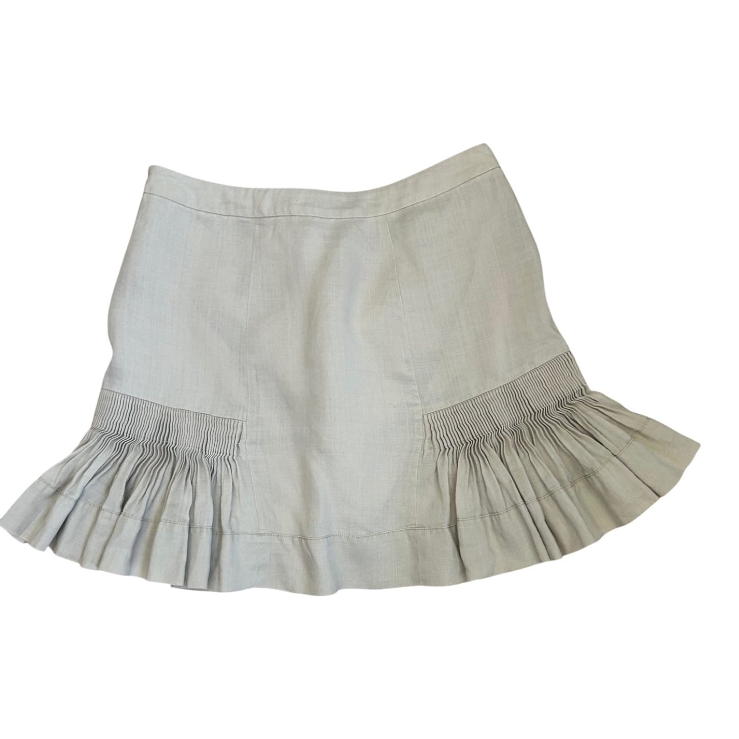 Calvin Klein Jeans Rock Damen Gr 38 Beige Volant Kurz Elegant Sommer
