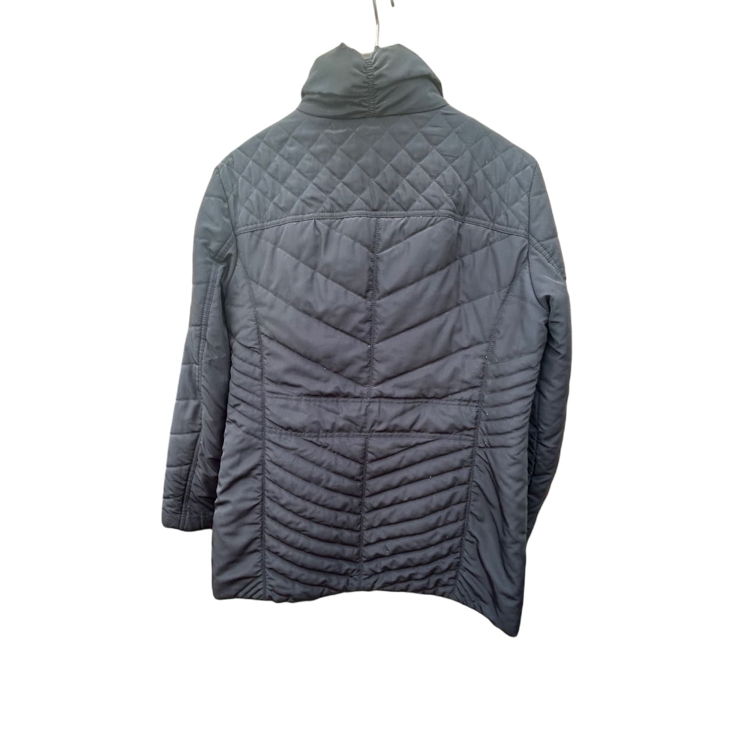 Mark Adam NY Damen Steppjacke Größe 40 Dunkelblau Elegant Länge 73 cm