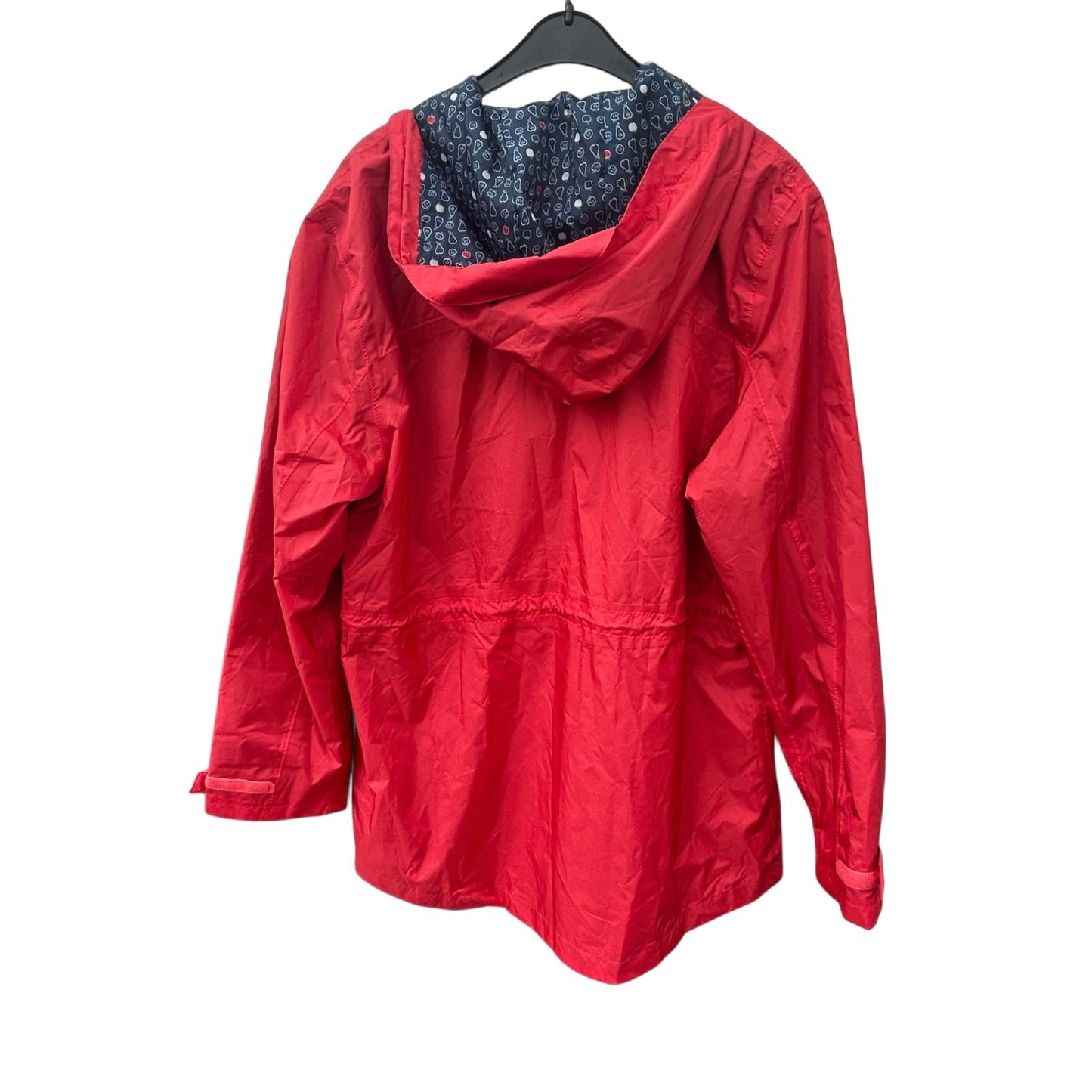 Up2Fashion Damen Regenjacke Rot Größe M Kapuze Wasserdicht Leicht Top Zustand
