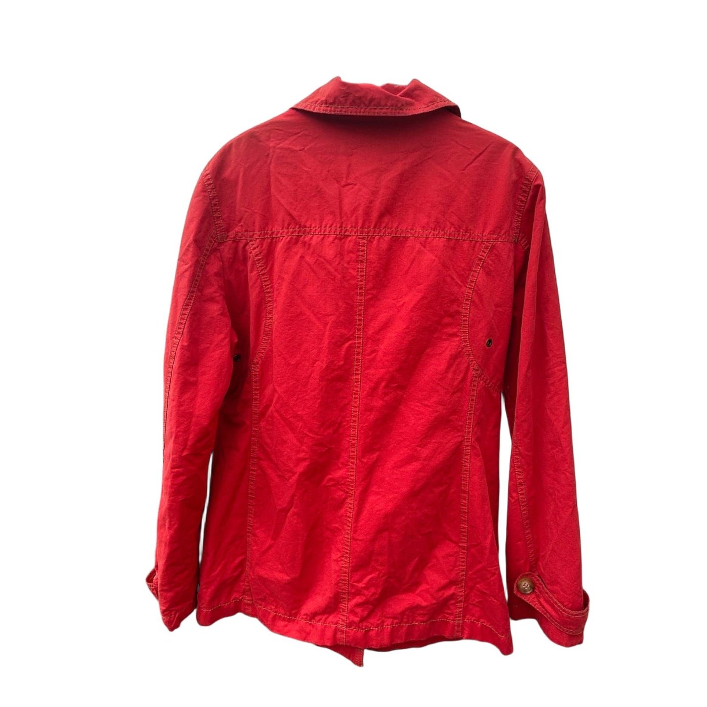 Madeleine Damen Jacke Rot Größe 40 Doppelt Geknöpft Elegant Top Zustand
