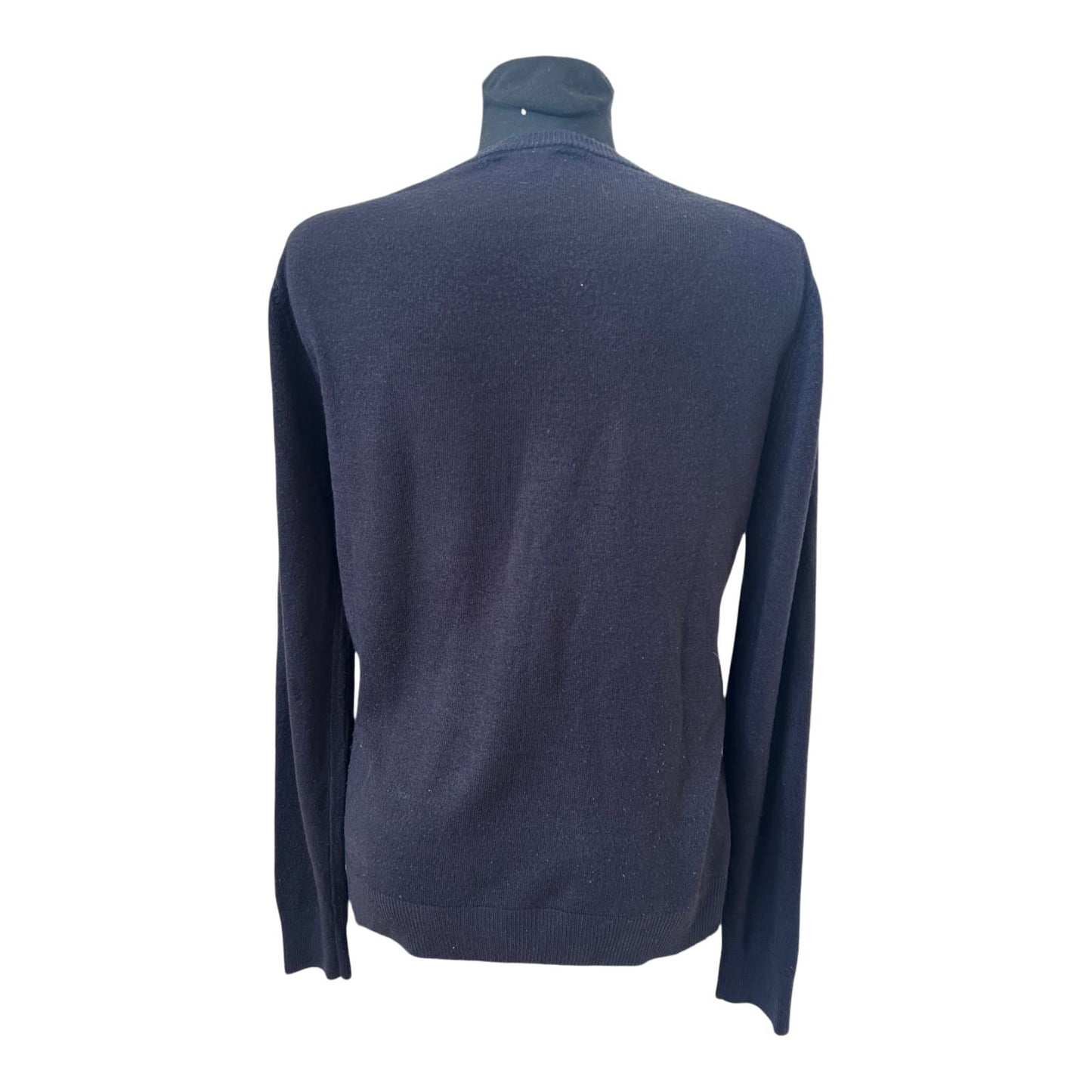 Primark Damen Pullover Gr M Dunkelblau V-Ausschnitt Strick Basic