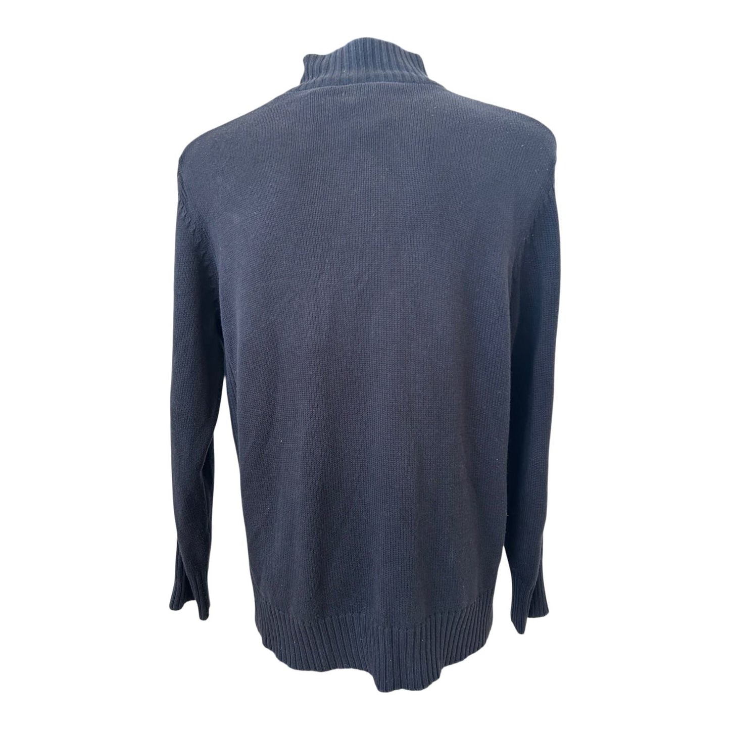 Luciano Strickjacke Herren XXL Dunkelblau Reißverschluss Baumwolle Casual