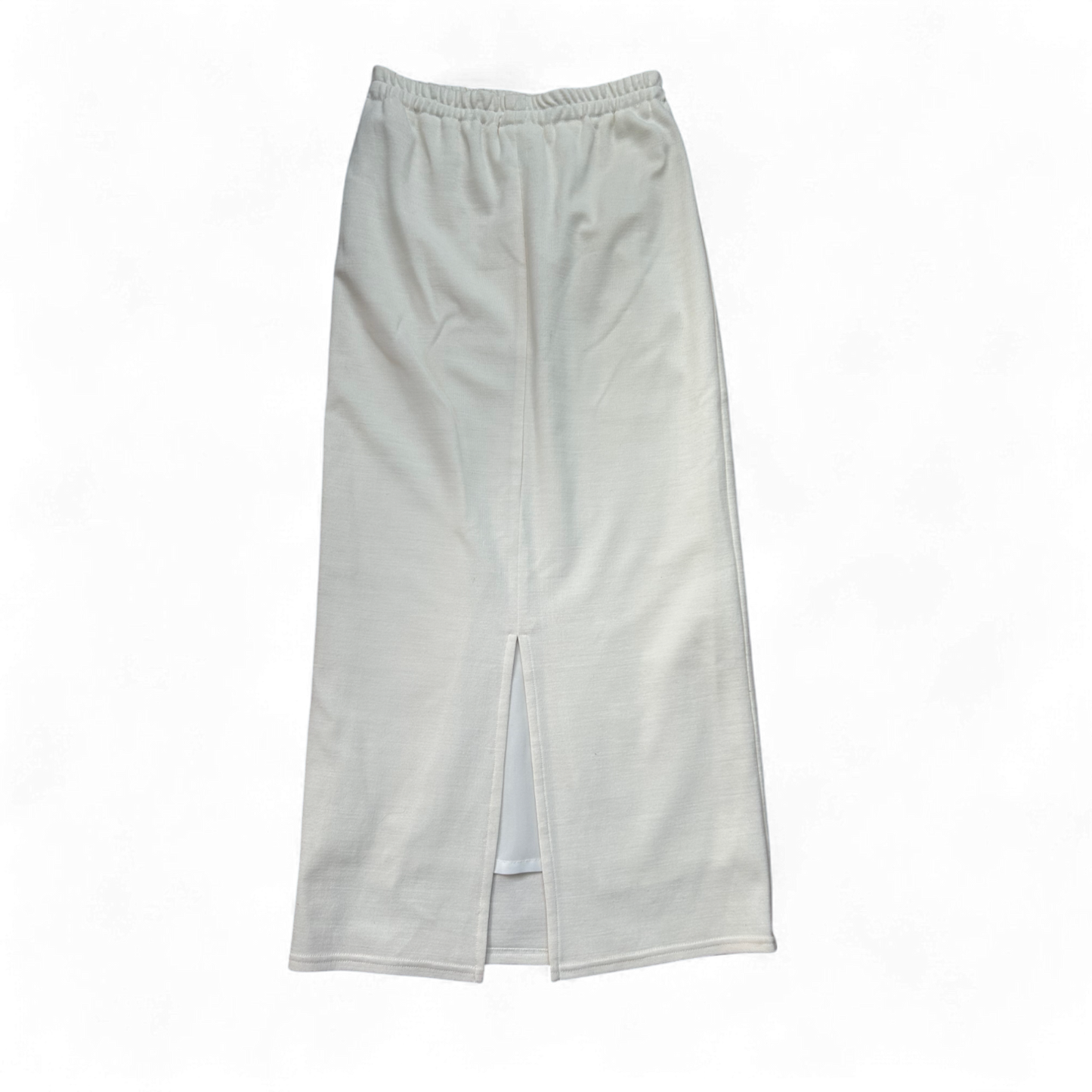 🤍 Alba Moda Rock 38 Wollweiß – Maxi – Gehschlitz Elegant