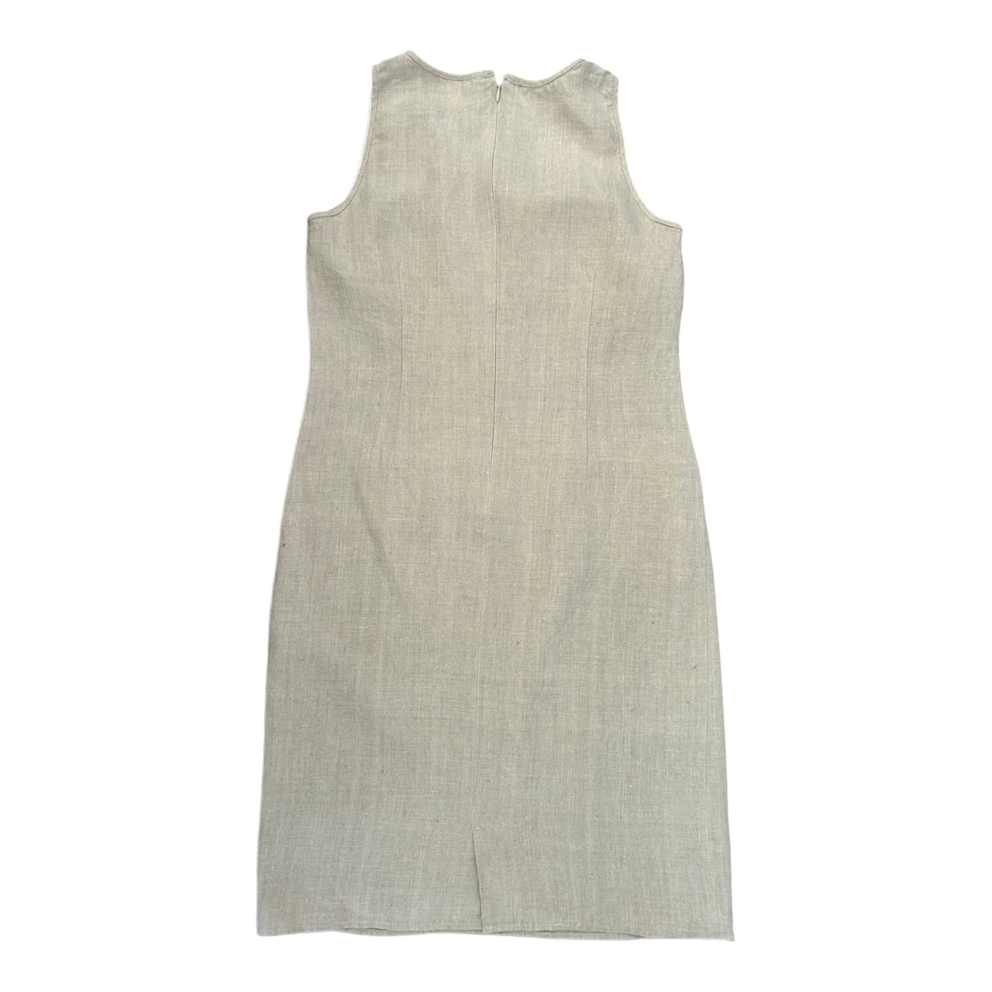 M&S Kleid Damen Dress Damenkleid Gr. 36 Weiß Leinen Sommerkleid Zeitlos Elegant