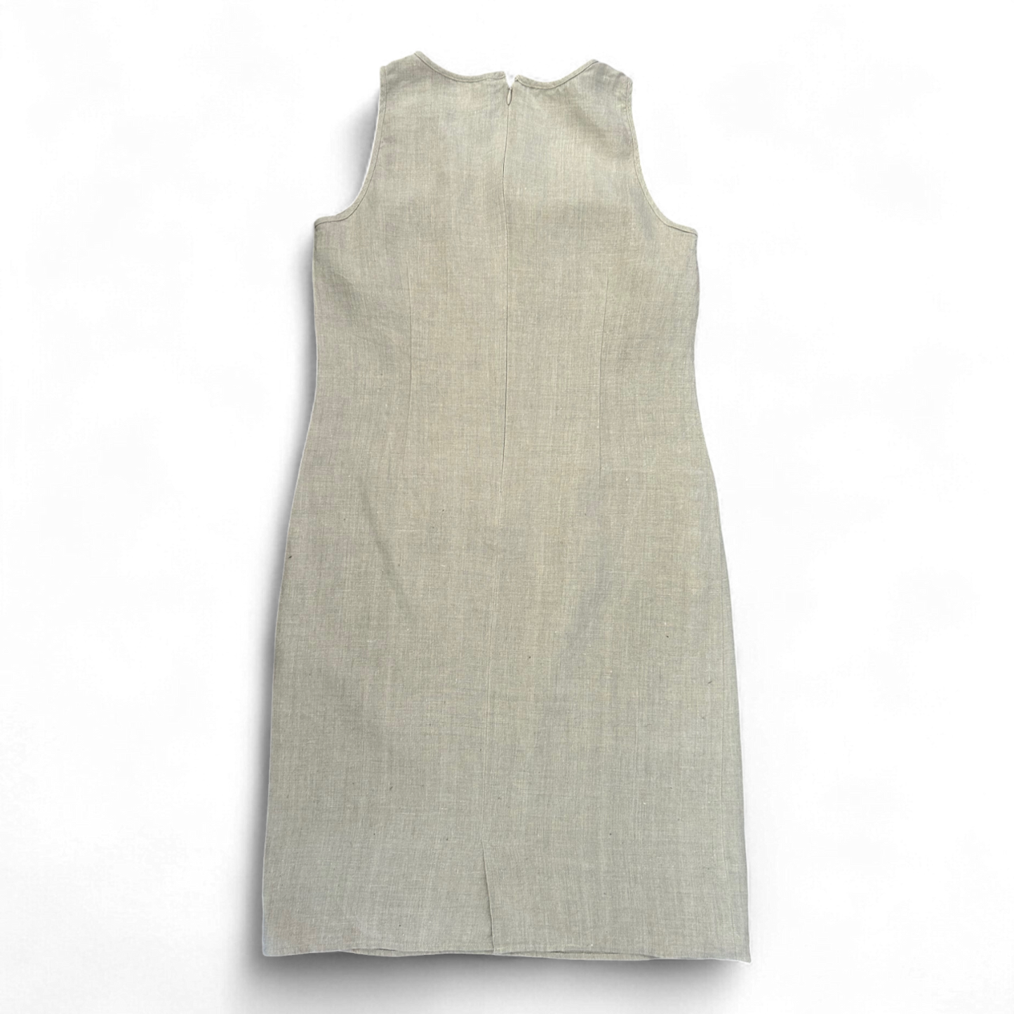 M&S Kleid Damen Dress Damenkleid Gr. 36 Weiß Leinen Sommerkleid Zeitlos Elegant