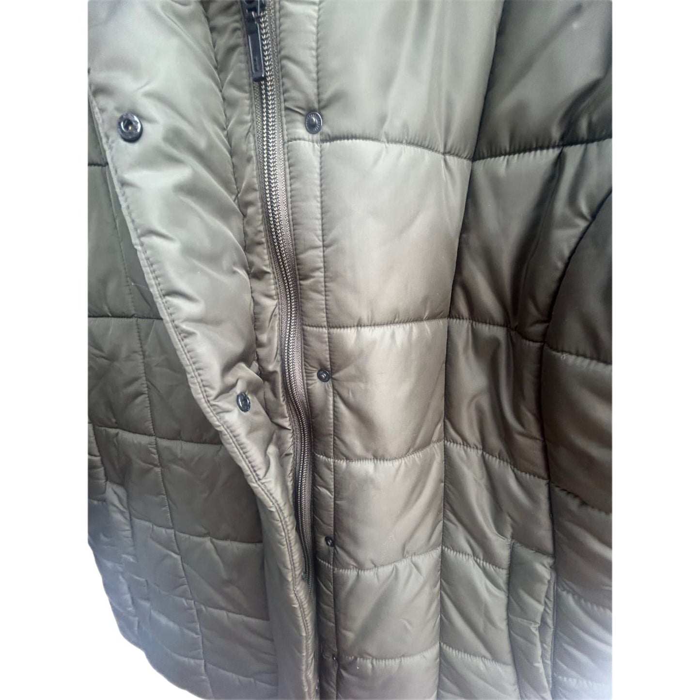 H&M Steppjacke Damen Größe L Oliv Leichte Winterjacke Warm Gesteppt