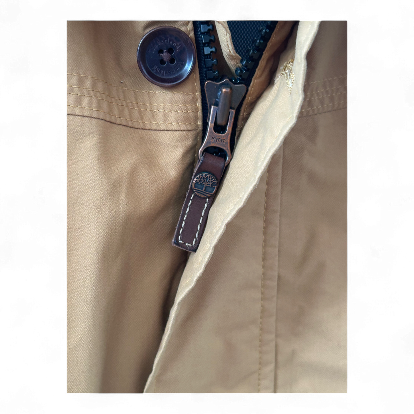 Timberland Herrenjacke M Braun Waterproof 100 % Nylon Outdoor Kapuze Logo