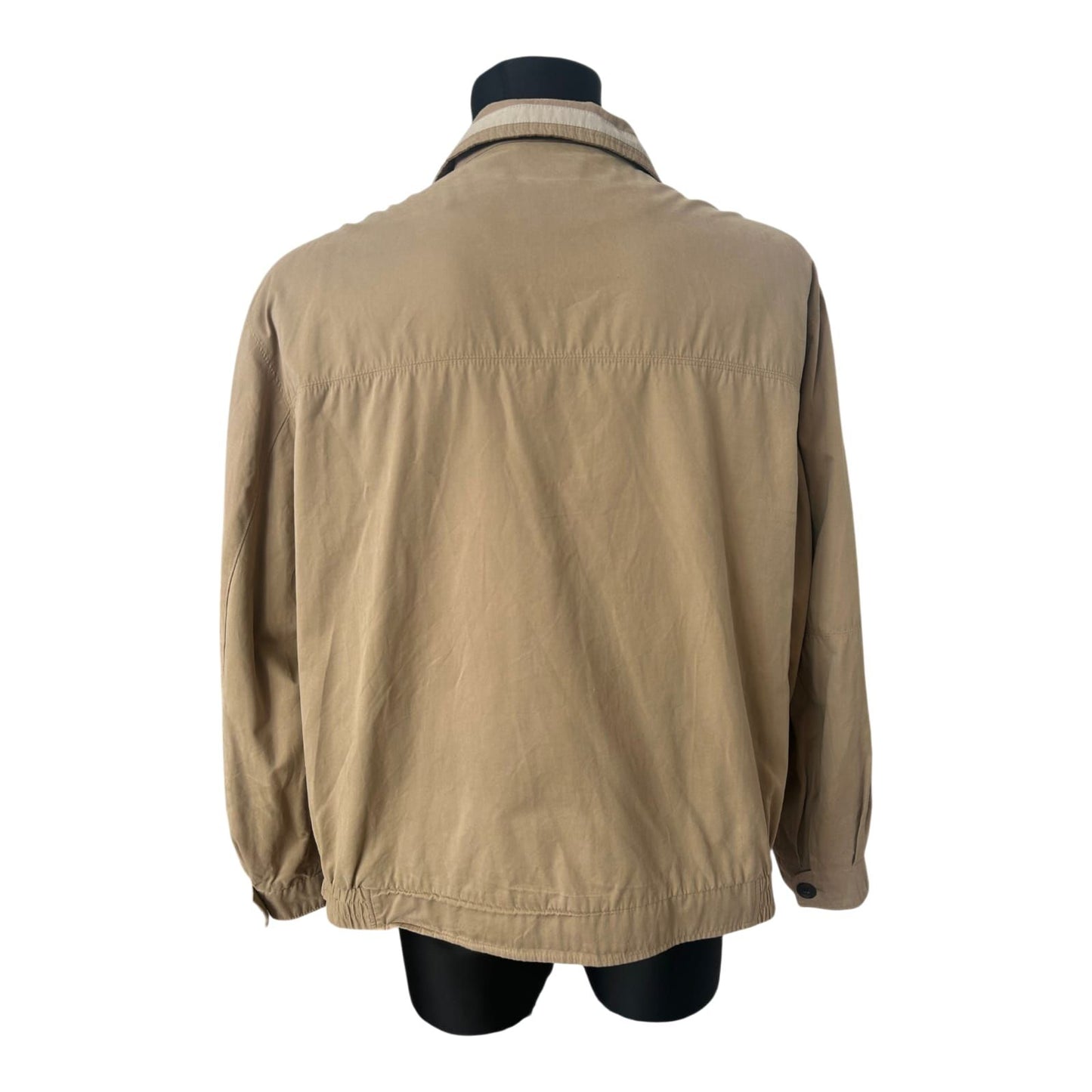 Barisal Jacke Herren Kurzgröße 28 Beige Leicht Reißverschluss Klassisch