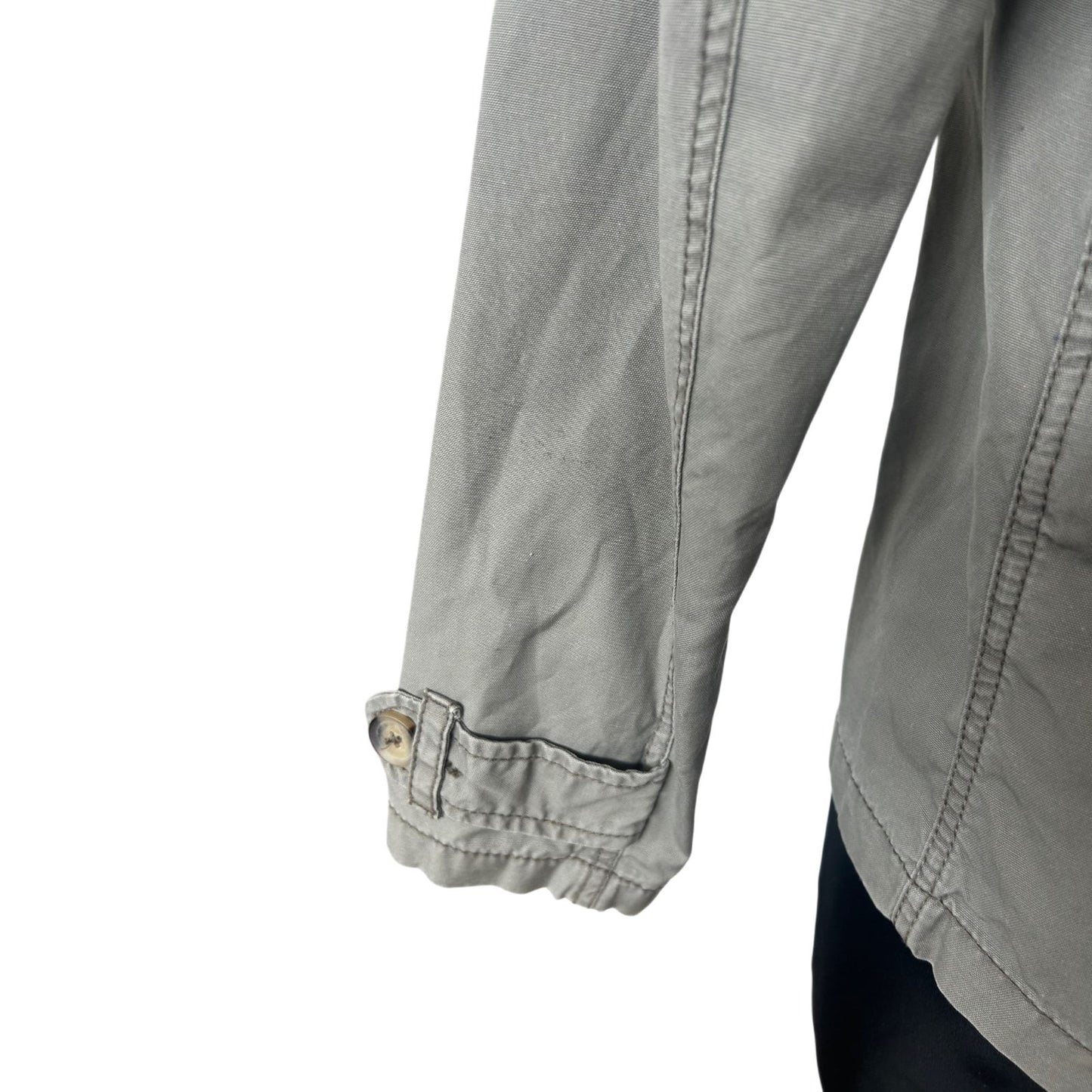 H&M LOGG Jacke Herren S Beige Khaki Doppelreihe Baumwolle Klassisch