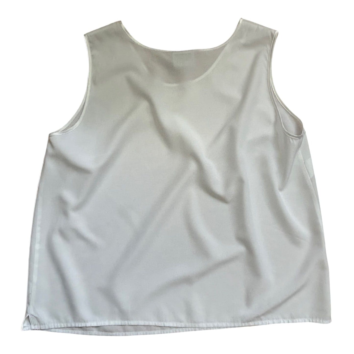 Fabiani Damen Top 50 Weiß Ärmellos Viskosemix Sommer Elegant Minimal Look