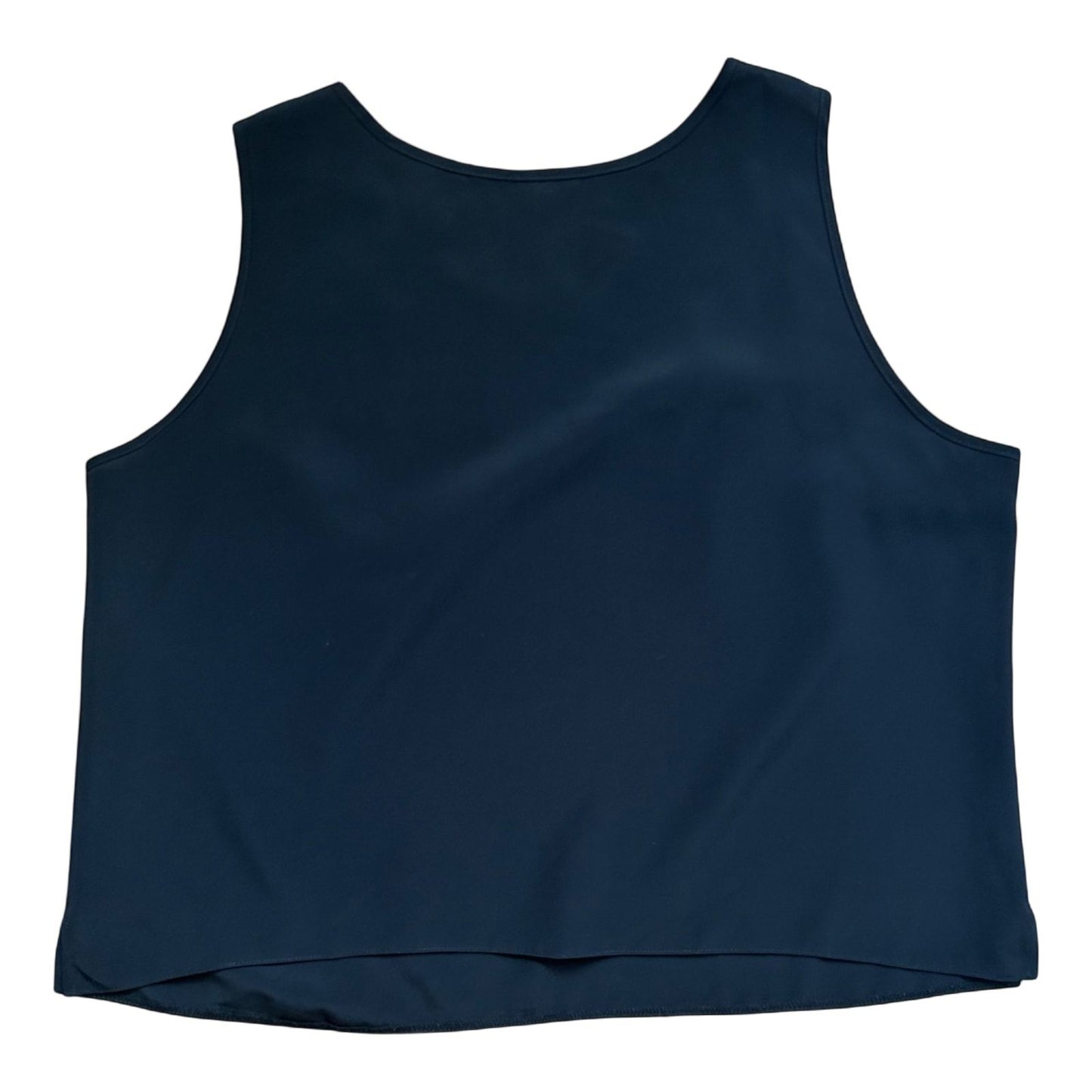 C&A Damen Top 46 Schwarz Polyester Ärmellos Basic Bluse Büro Sommer Stretch Look
