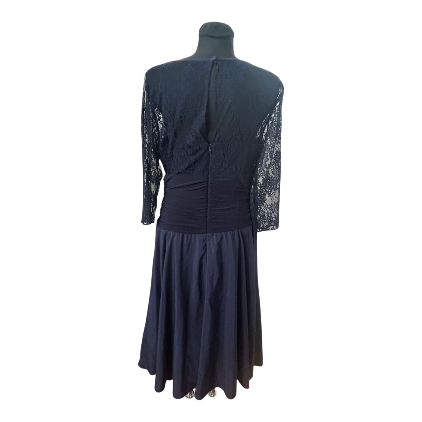 Jessica Howard Kleid Gr 46 Abendkleid Spitze Dunkelblau Elegant Festlich Chic