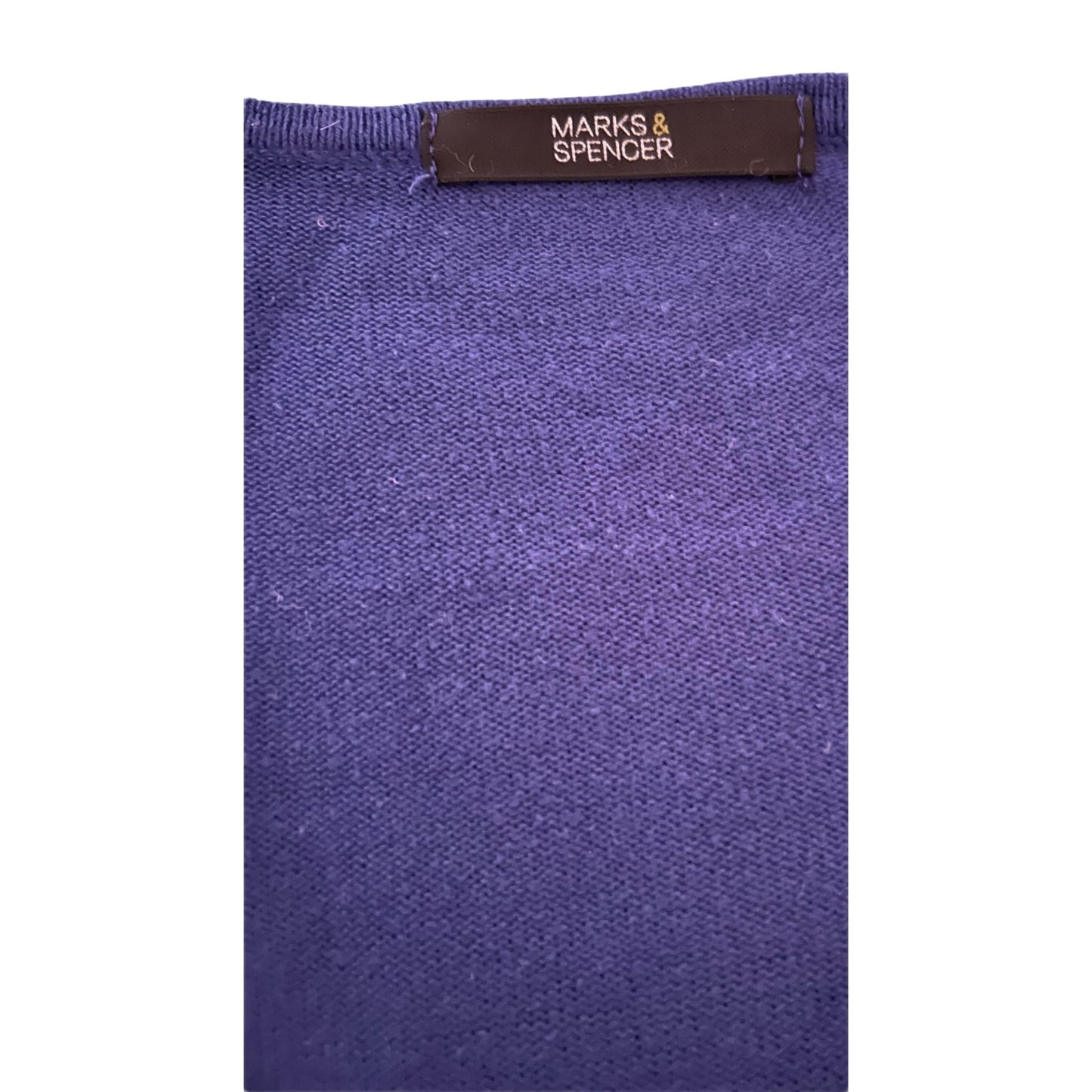 Marks Spencer Pullover Damen Gr 40 Blau V Ausschnitt Feinstrick Klassik Basiclook