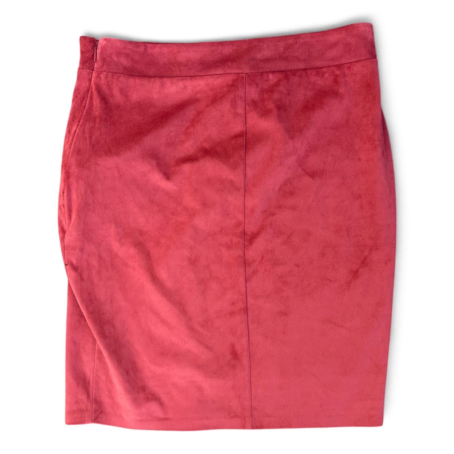 Amisu Rock Damen Gr 36 Koralle Midirock Elegant Stretch Reißverschluss