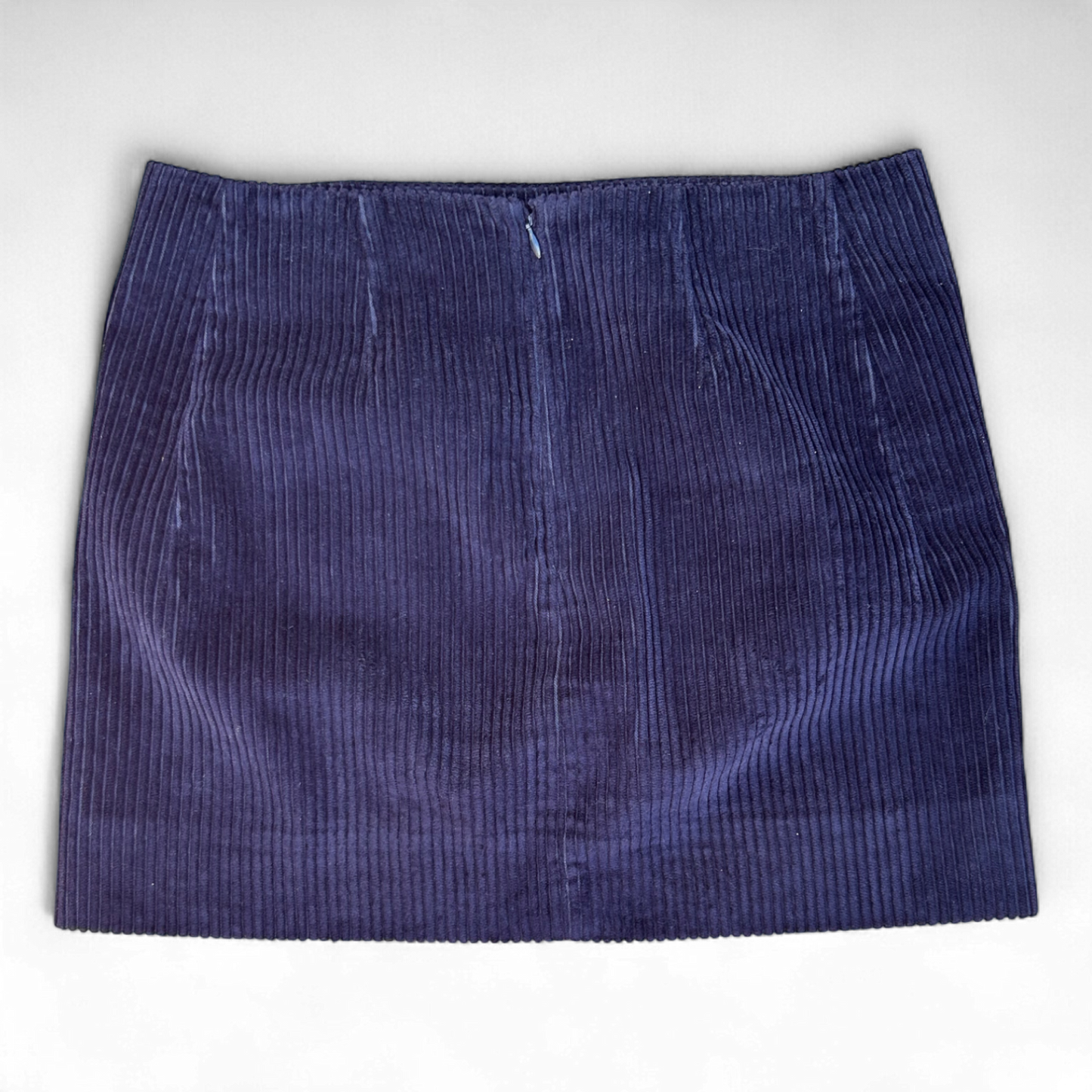 COS Rock 36 Dunkelblau Cord Minirock Baumwolle Stretch Gefüttert Herbst