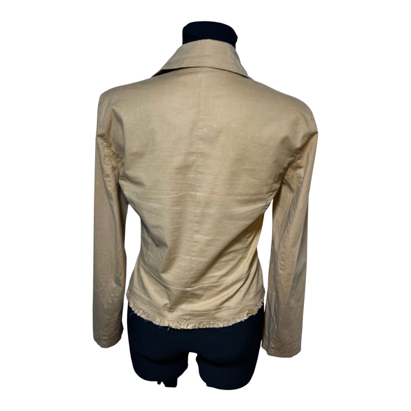 Alimli Bluse Jacke Damen Gr S Beige Bindegürtel Leicht Baumwolle Optik Casual Chic