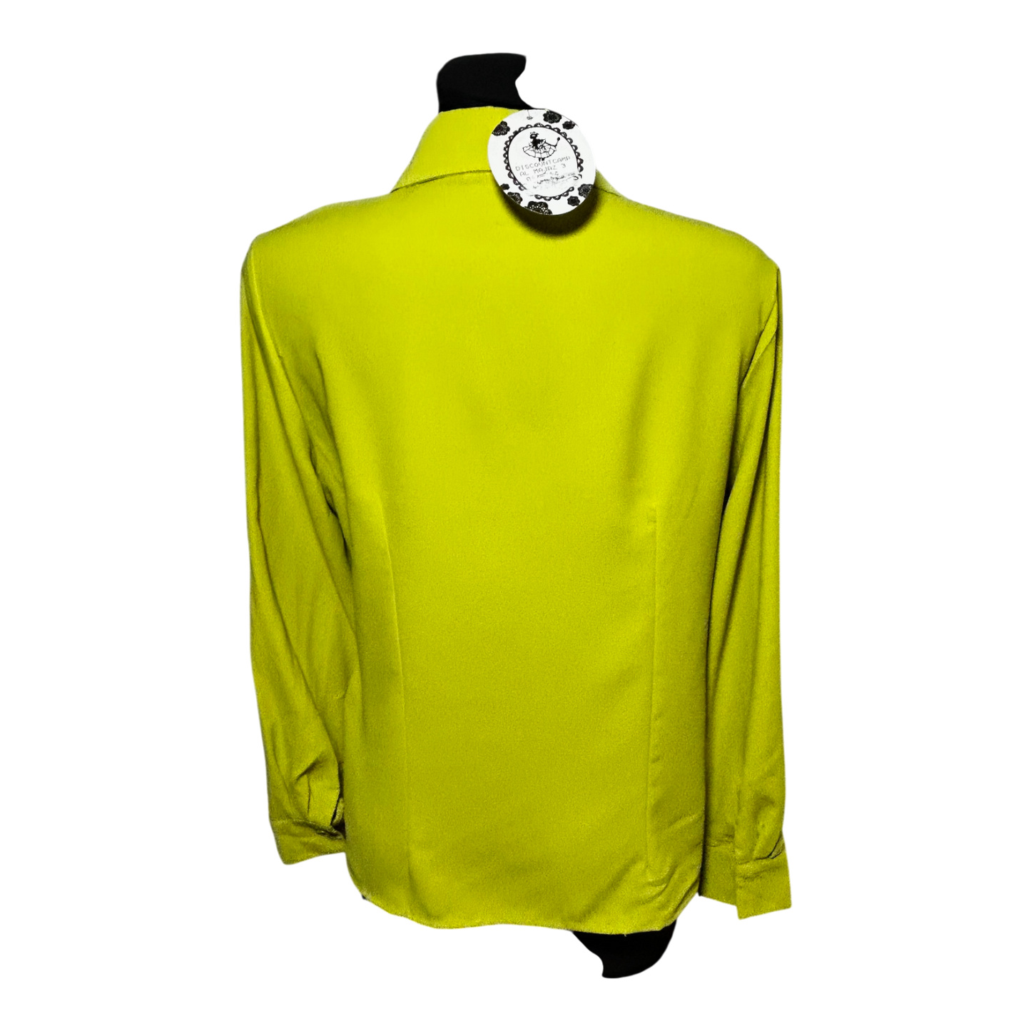 Damen Bluse Gr L Gelb Langarm Hemdbluse Modern Leicht Poly Neu Etikett