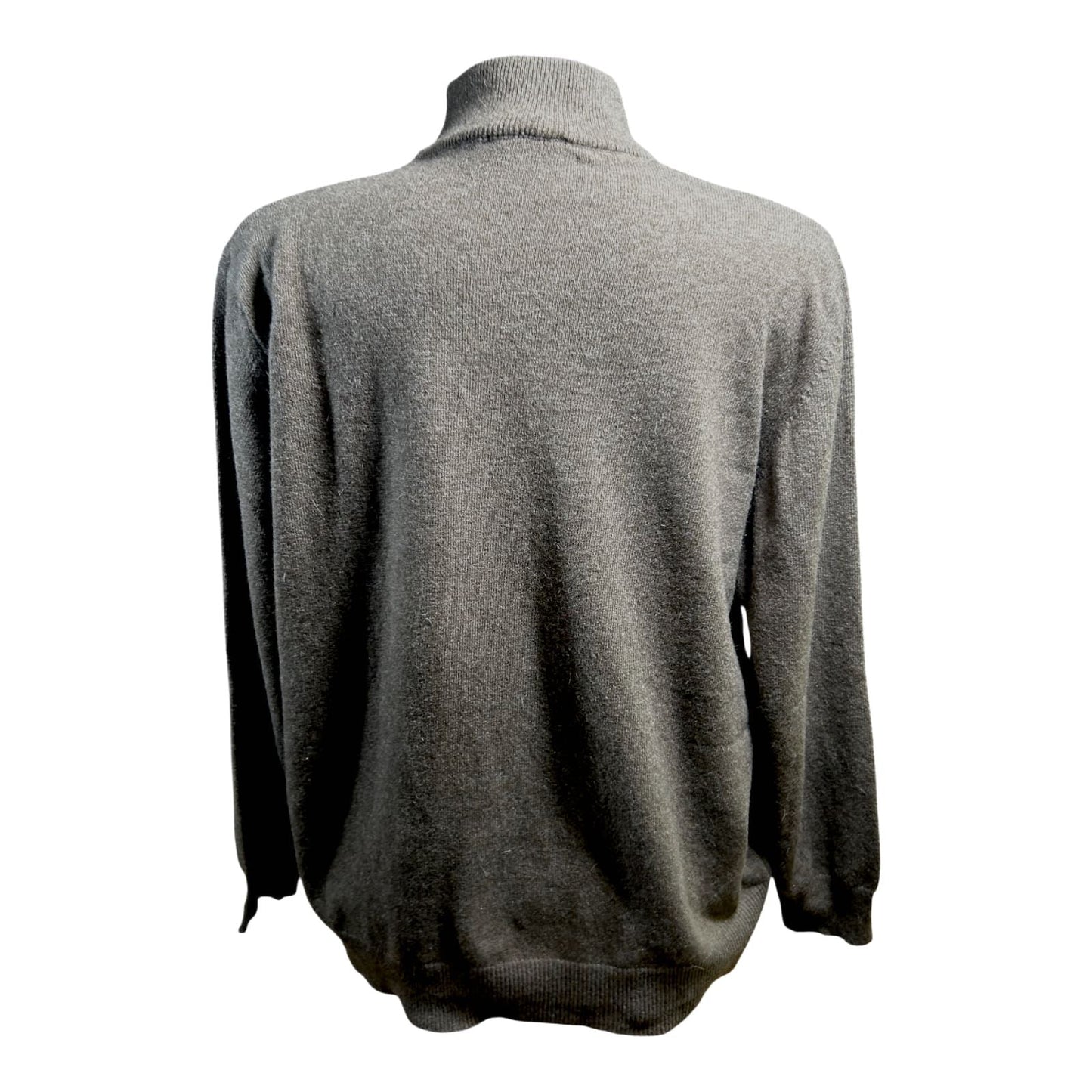 Marco Pecci Rollkragenpullover Damen Strickpullover Braun 3XL Wolle Angora Elegant
