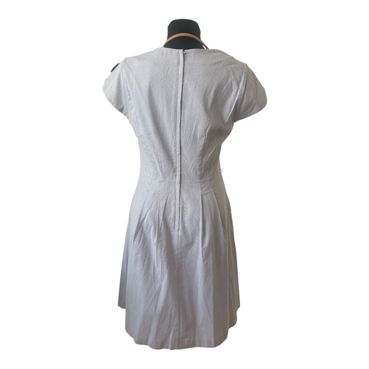Orsay Kleid Gr. 42 Neu Etikett Blau Weiß Gestreift Baumwolle Sommer Gürtel