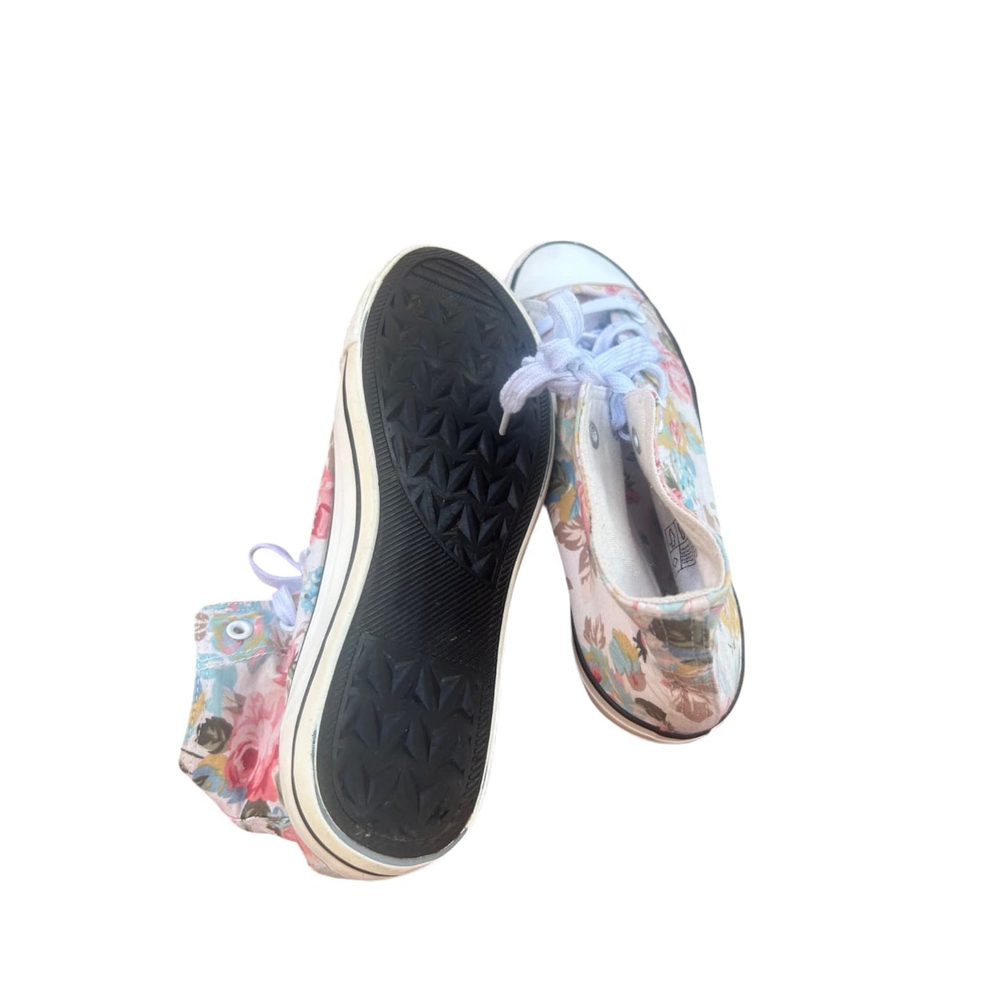 1994 High Top Sneaker Blumen Gr. 38 Floral Schuhe Retro Look Stoffschuhe