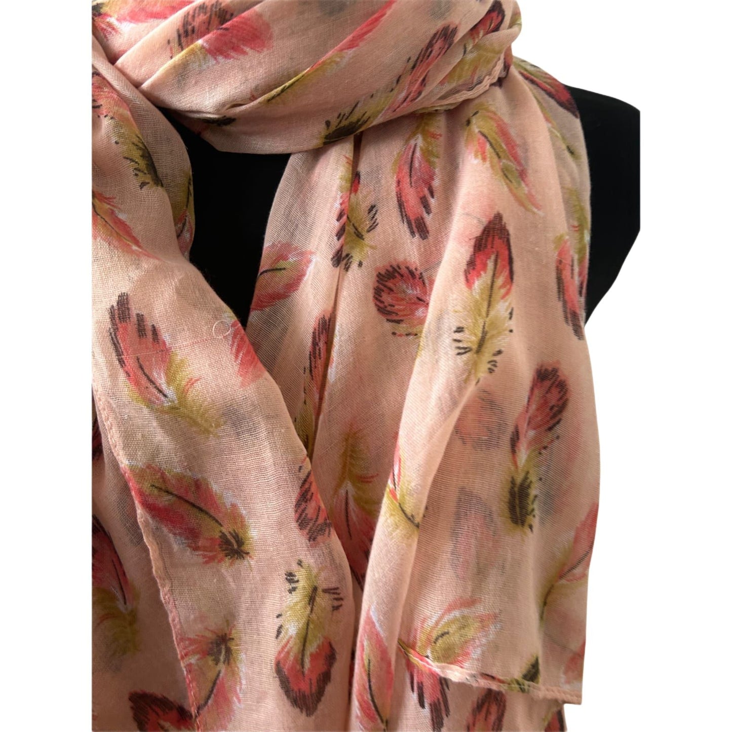 Wunderschöner Damen Schal Tuch Blumen Muster Rosa Sommer Leicht Elegant
