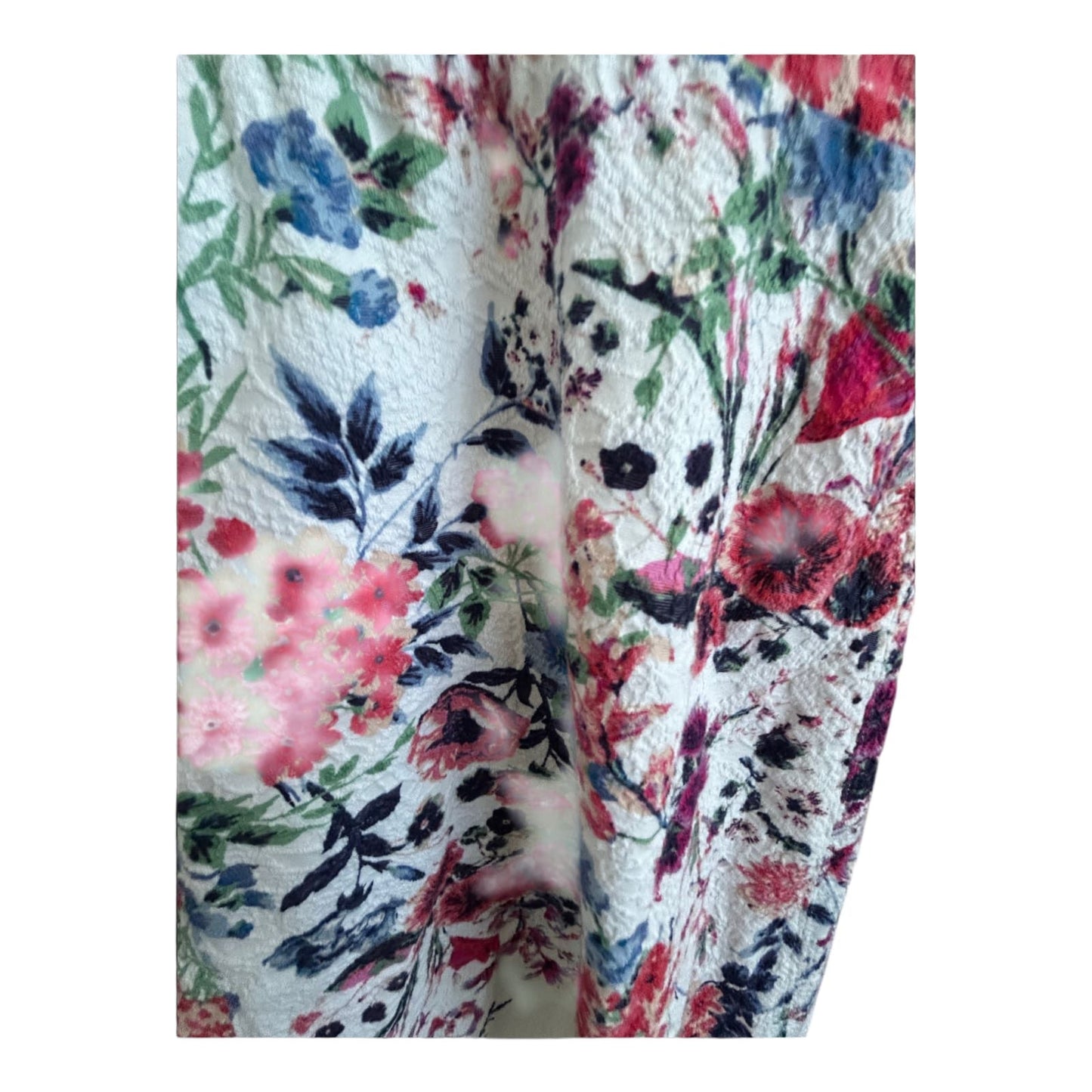 Yessica Kleid Damen Dress Damenkleid Gr. 40 Weiß Blumen Fit Flare Futter Elegant