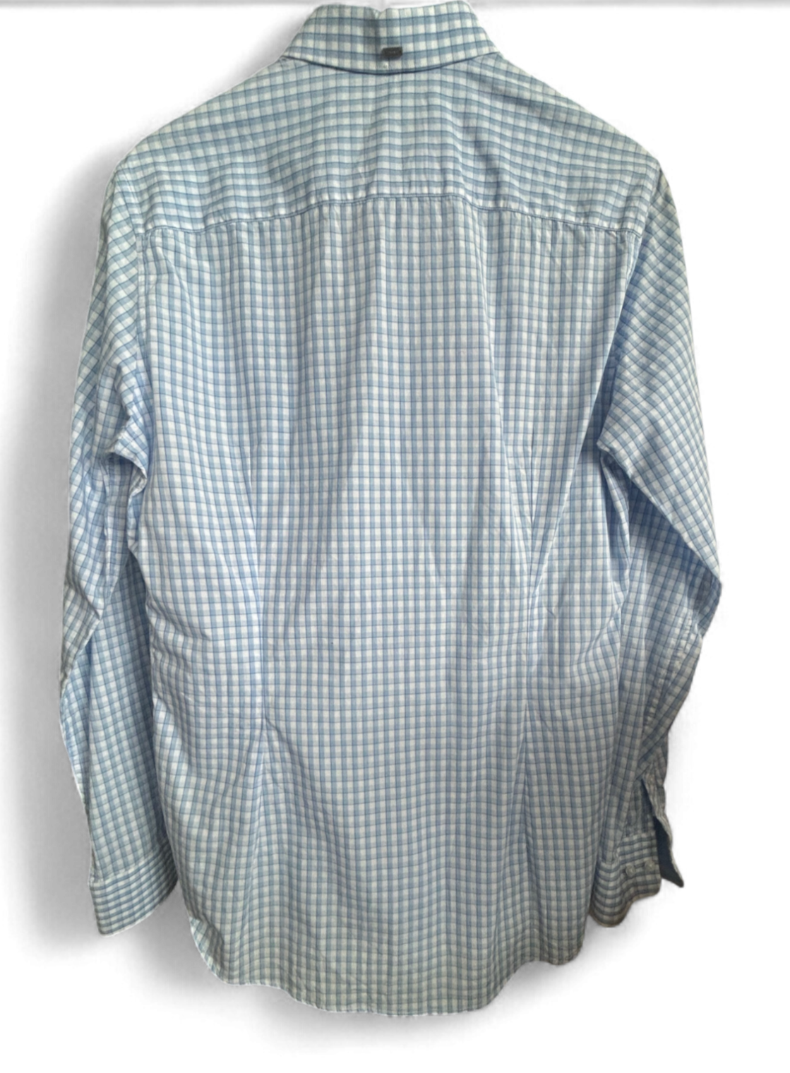 Esprit Slim Fit Hemd M blau kariert 100 % Baumwolle Freizeit Business Top