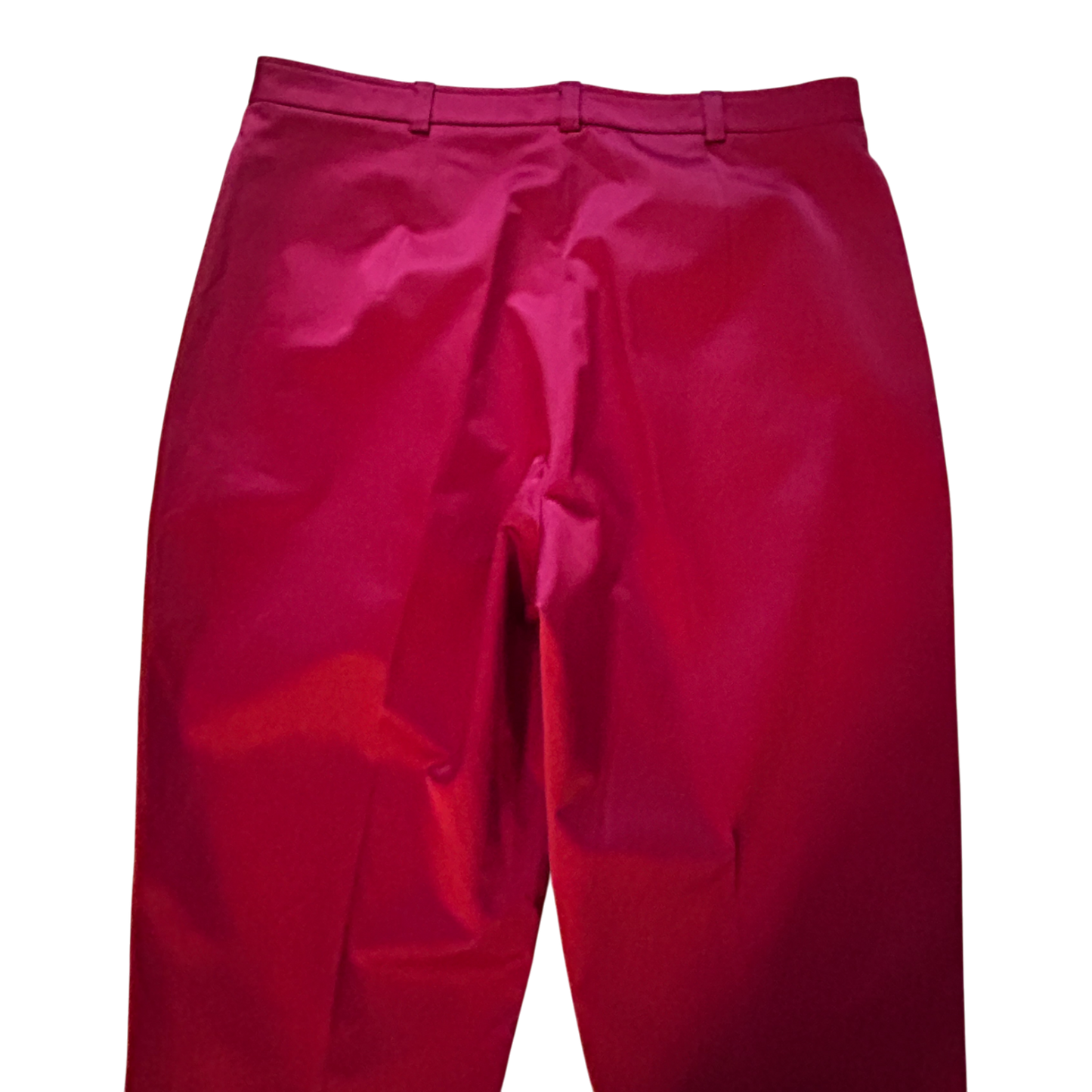 Tuzzi Damen Stoffhose Gr 42 Dunkelrot Satin Glänzend Elegant Stretchmaterial