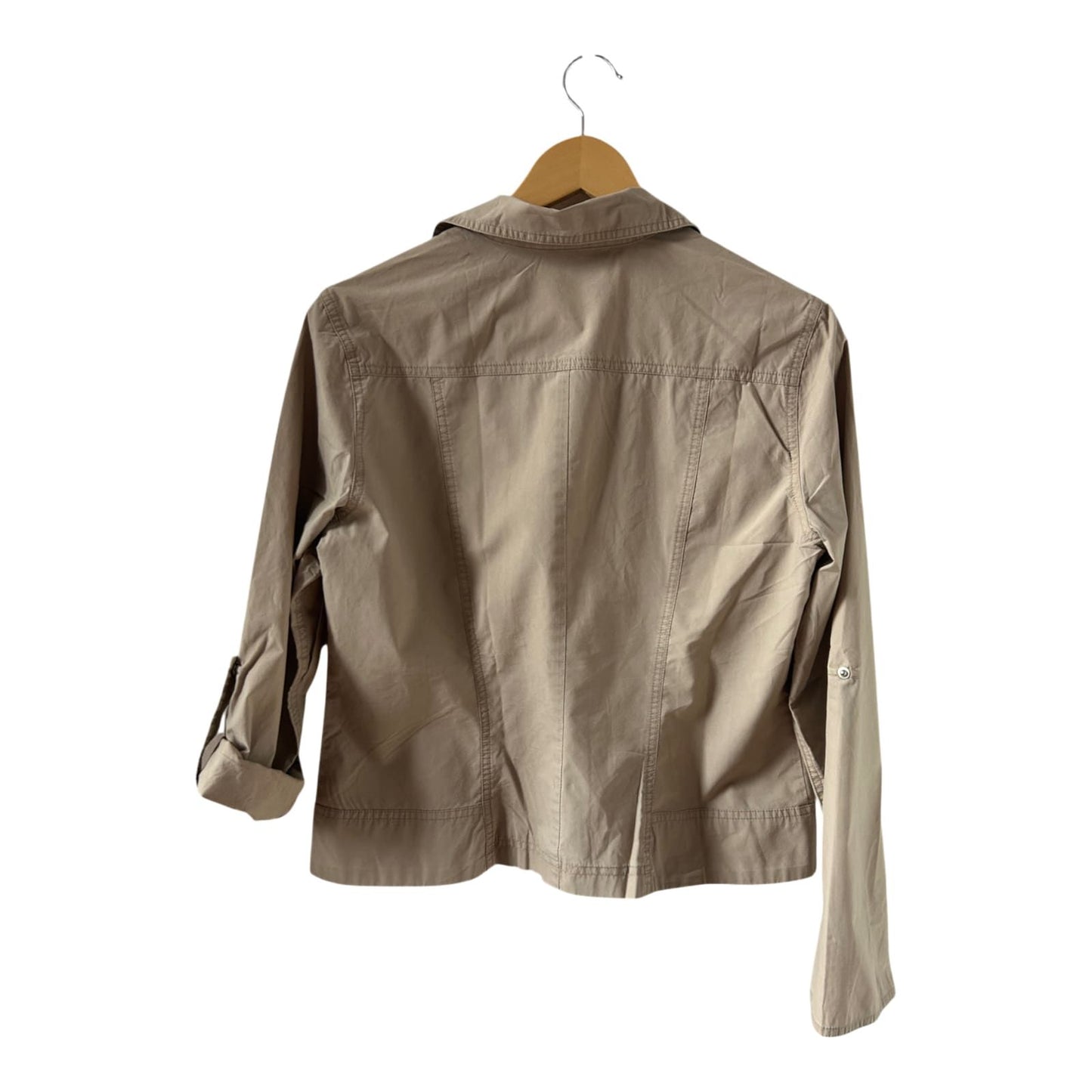 Best Connections Bluse Beige Gr 38 Baumwolle Krempelarm Casual Sommer Look
