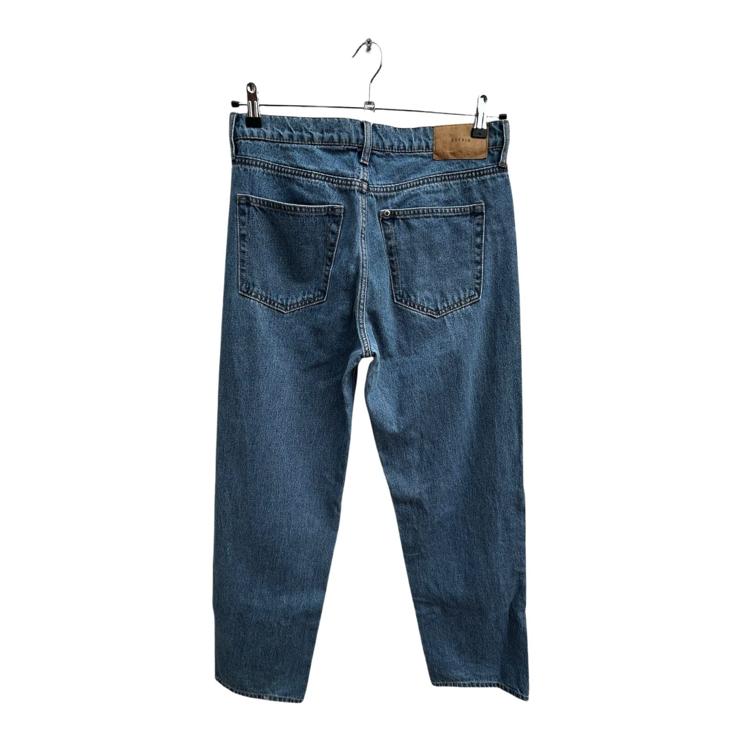H&M Damen Baggy Low Waist Jeans Gr 36 Blau Baumwolle Denim