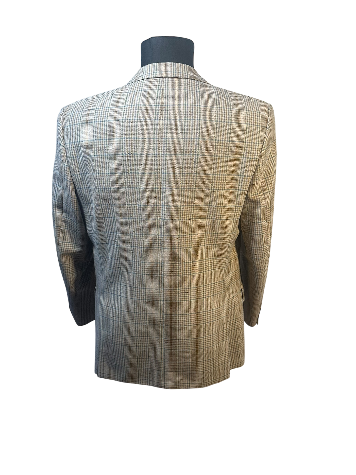 Angelo Litrico Herren Sakko Gr. 54 Karo Beige Braun Wolle Mohair Klassisch Business