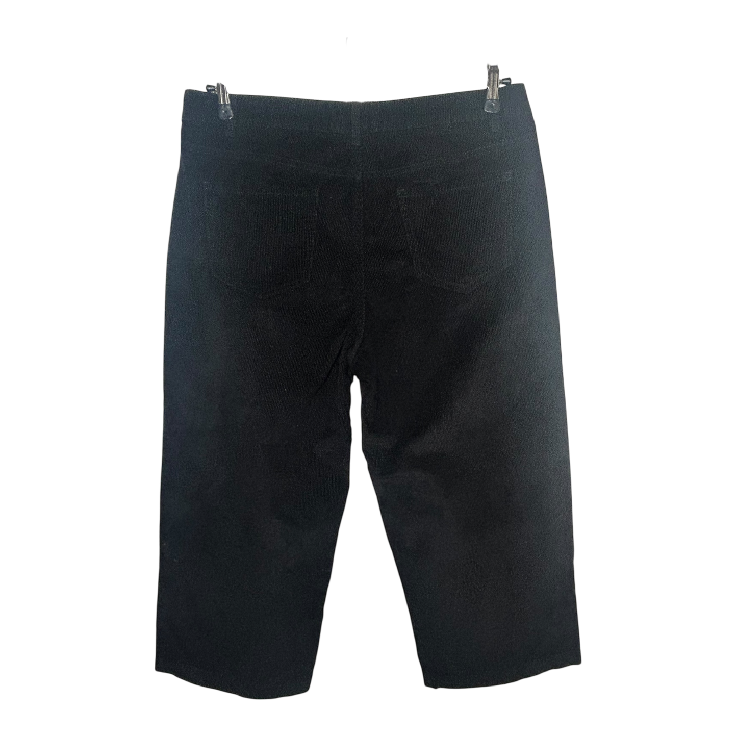 Denim Co Damen Feincordhose Schwarz Gr 44 Baumwolle Weiter Schnitt