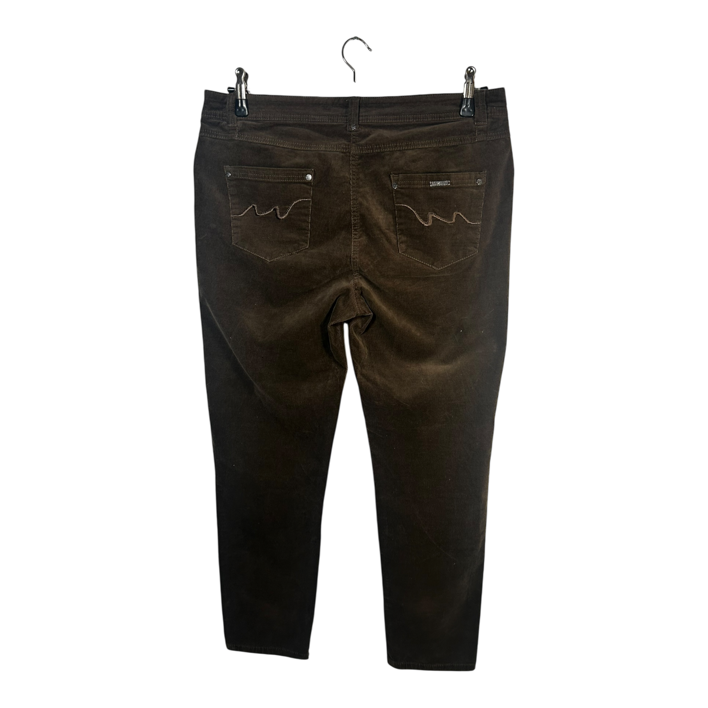 Canda Damen Hose Cord Braun Gr 44 Baumwolle Elasthan Klassisch Elegant