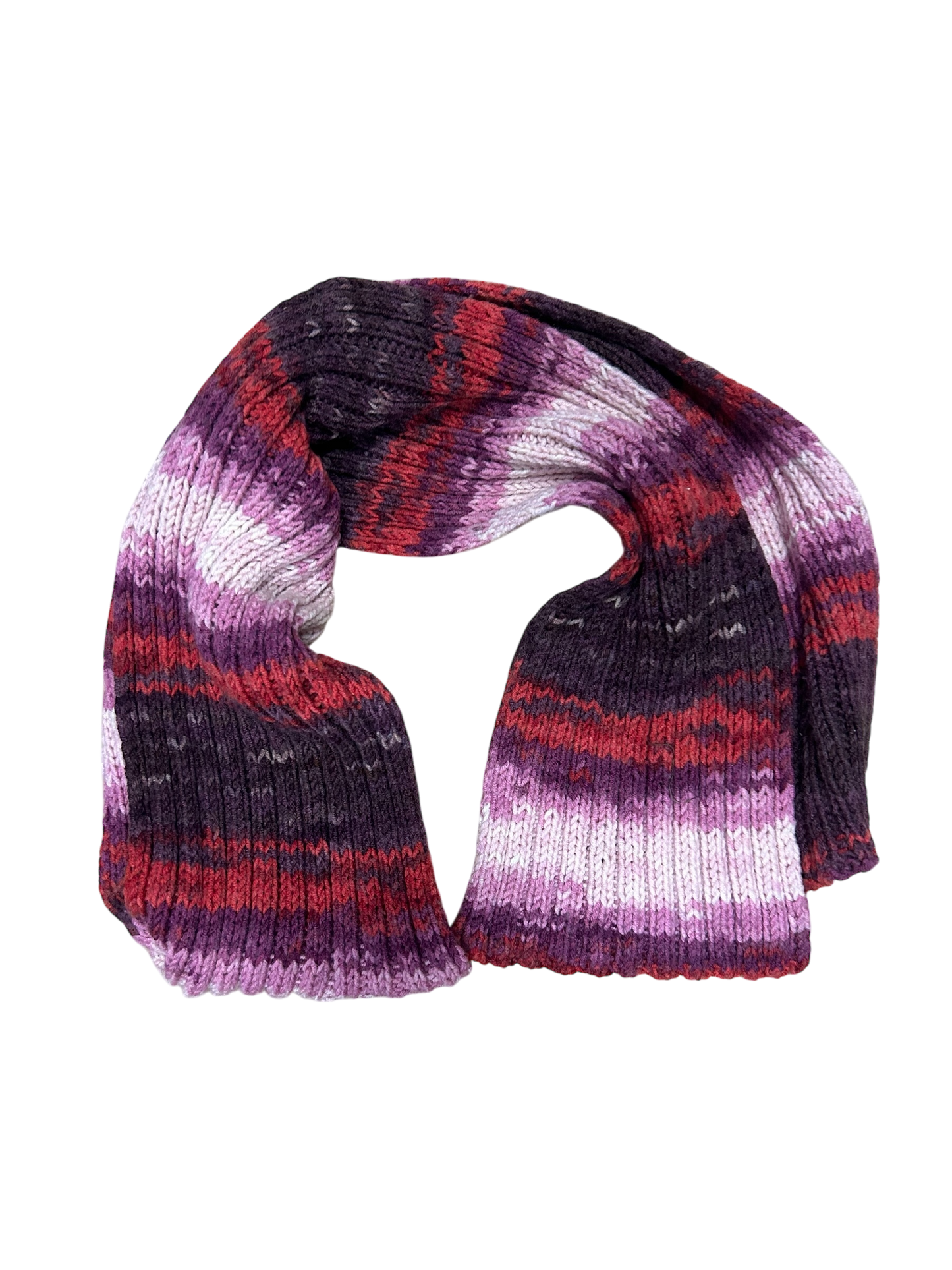 Strickschal Damen Bunt 240 cm Lang Lila Rot Rosa Modern Gemütlich Elegant Warm