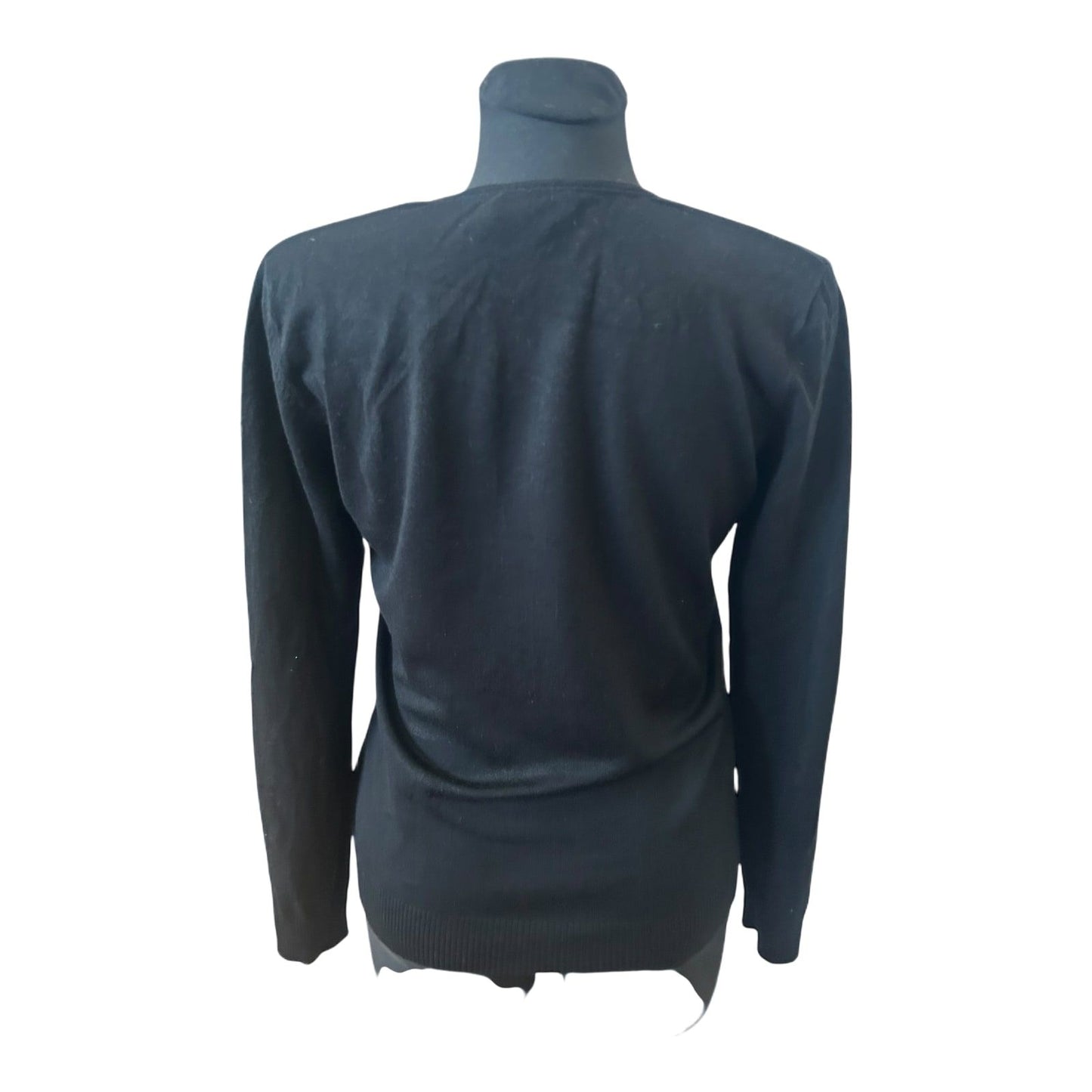 Lisa Steuten Damen Pullover Gr 38 Schwarz V Ausschnitt Elegant Langarm
