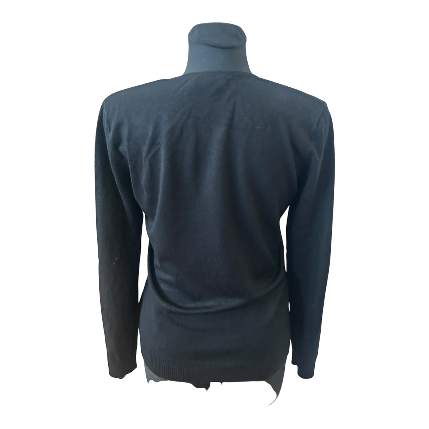 Lisa Steuten Damen Pullover Gr 38 Schwarz V Ausschnitt Elegant Langarm