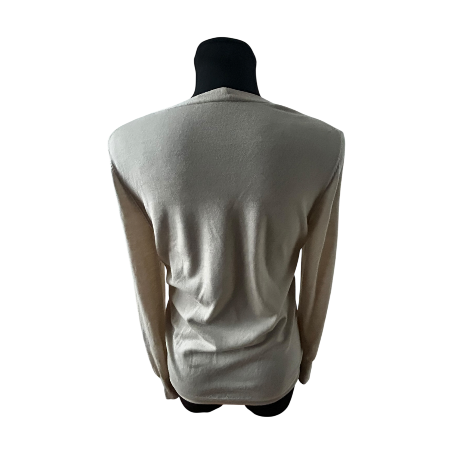 Strenesse Damen Strickjacke Cardigan Größe 40 Beige Wolle Elegant Klassisch