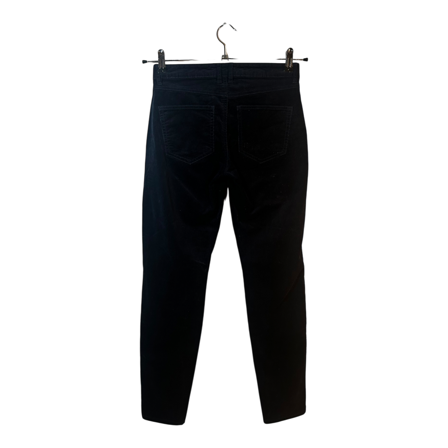 Mango Damen Feincordhose Dunkelblau Gr 34 Baumwolle Elasthan Klassisch Elegant