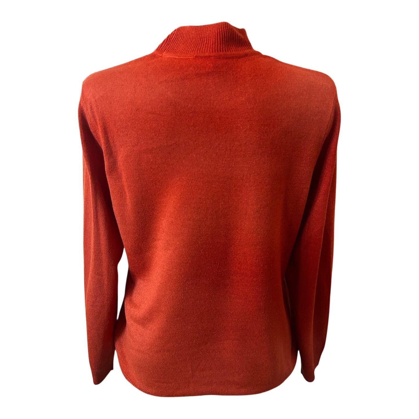 Damen Pullover Größe 42 Rostrot Stehkragen Langarm Elegant Klassisch