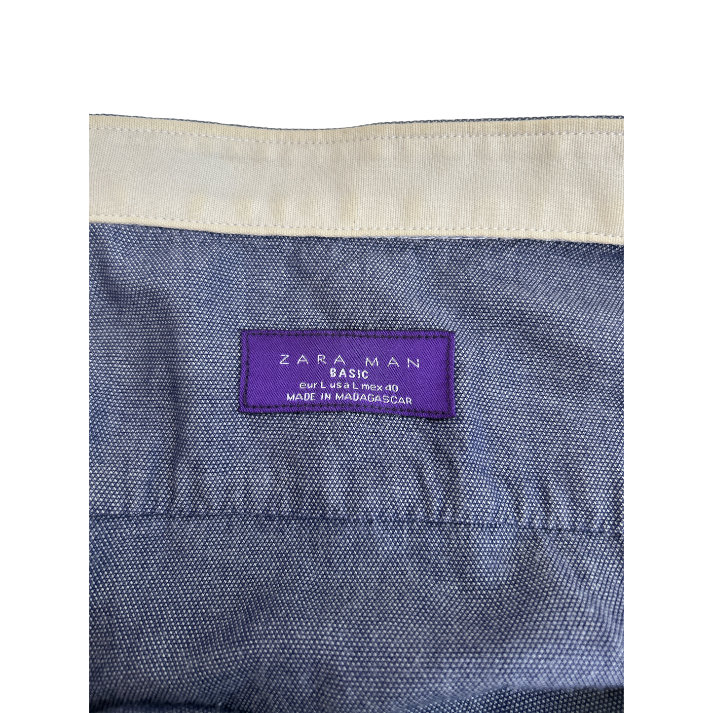 🔘 ZARA MAN Hemd L Dunkelblau – Baumwolle & Style 🔘