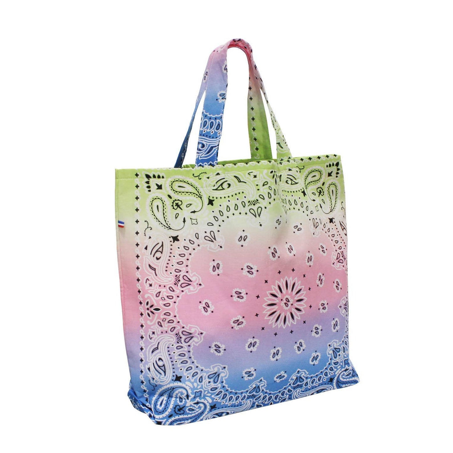 Bandana Tragetasche Shopper Baumwolle Tie Dye Muster Bunt Handgefertigt