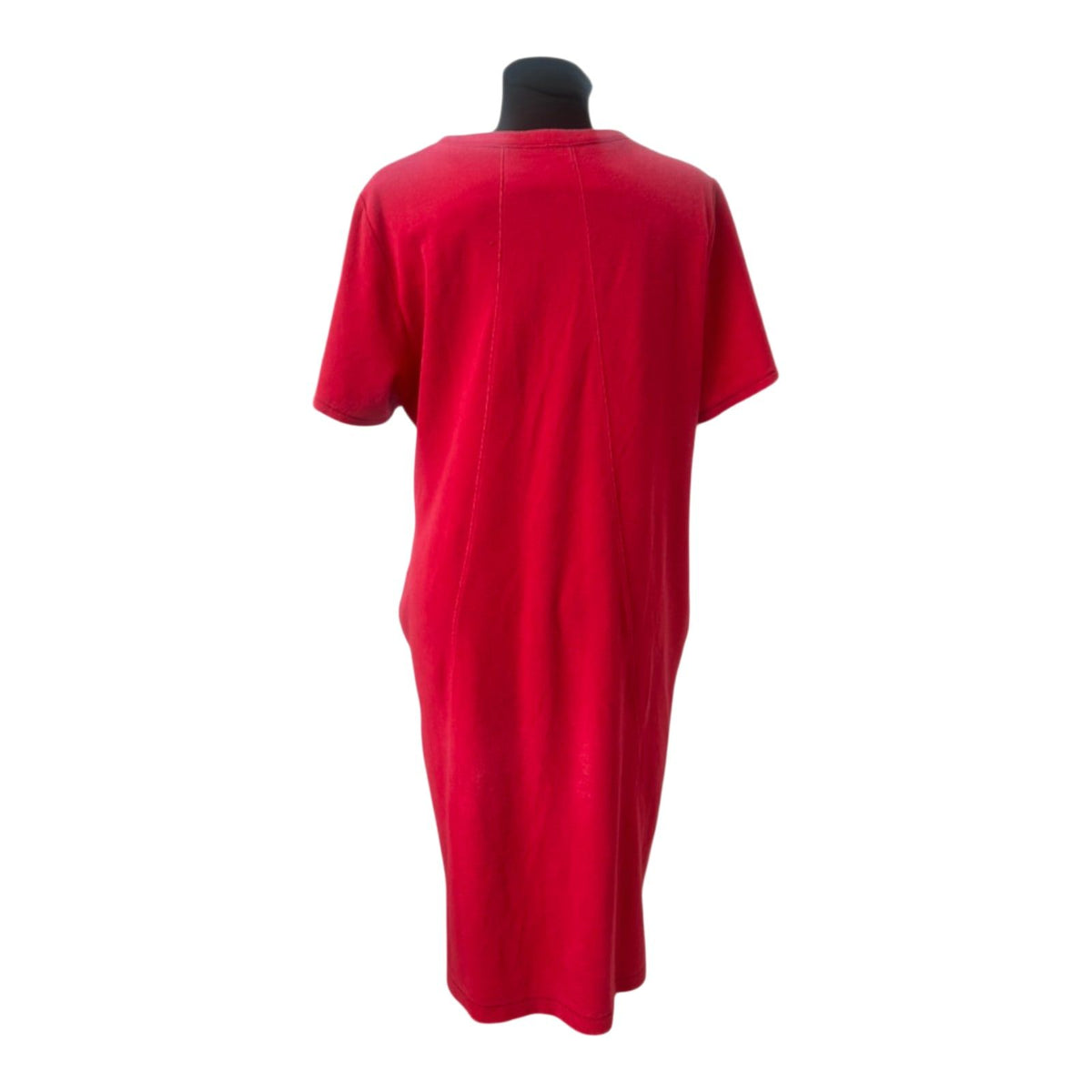 Rösch Damen Bademantel Gr. 46 Rot Frottee Reißverschluss Baumwolle Viskose