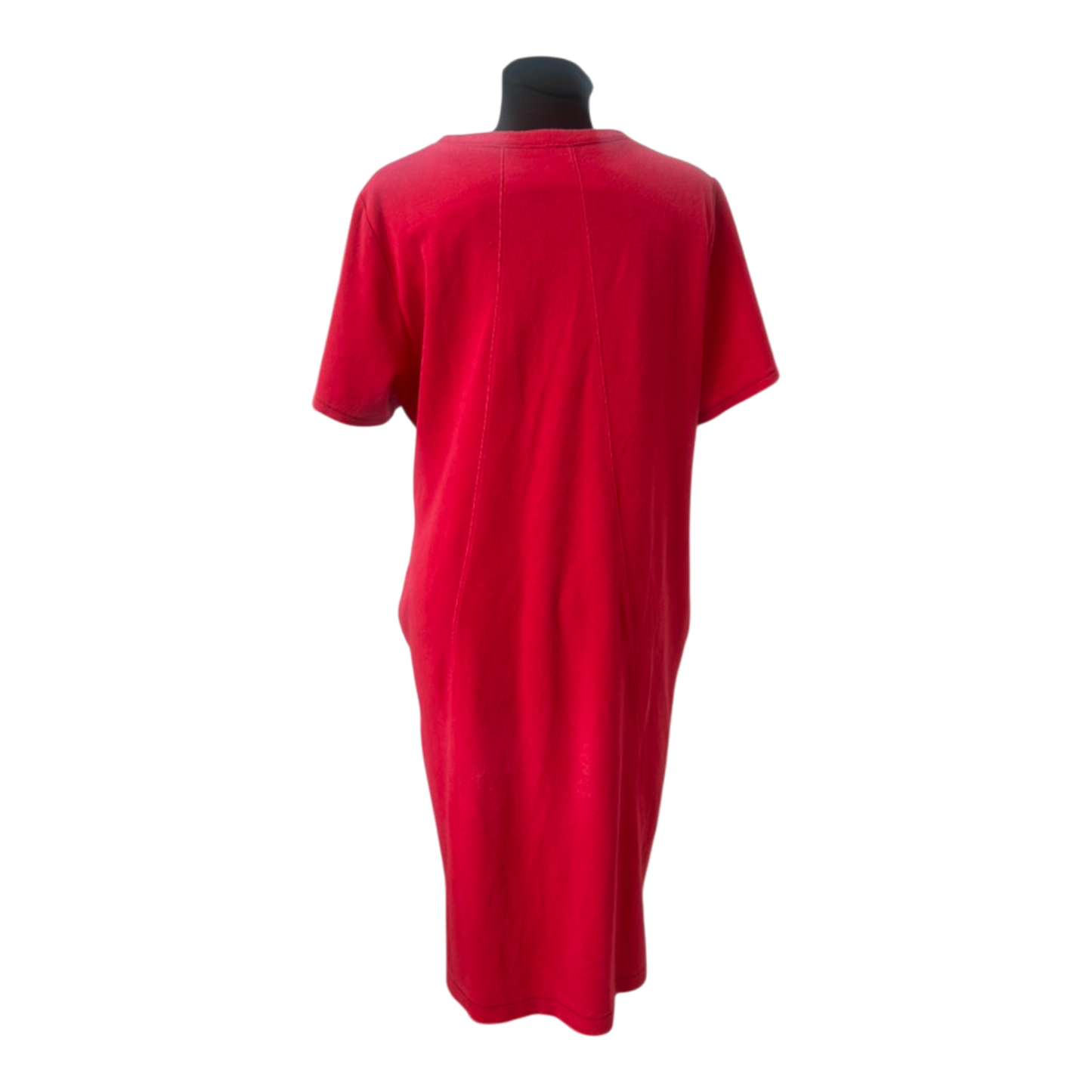 Rösch Damen Bademantel Gr. 46 Rot Frottee Reißverschluss Baumwolle Viskose