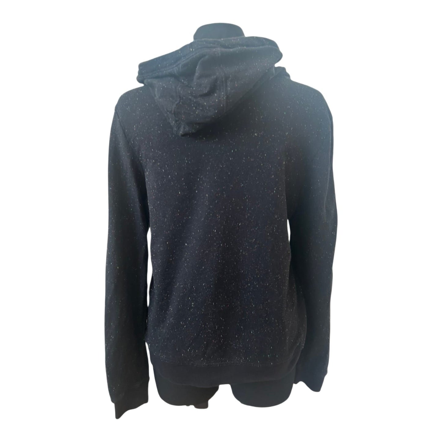 Nike Hoodie Damen Gr M Kapuze Oversize Punkte Schwarz Sweatshirt Lässig