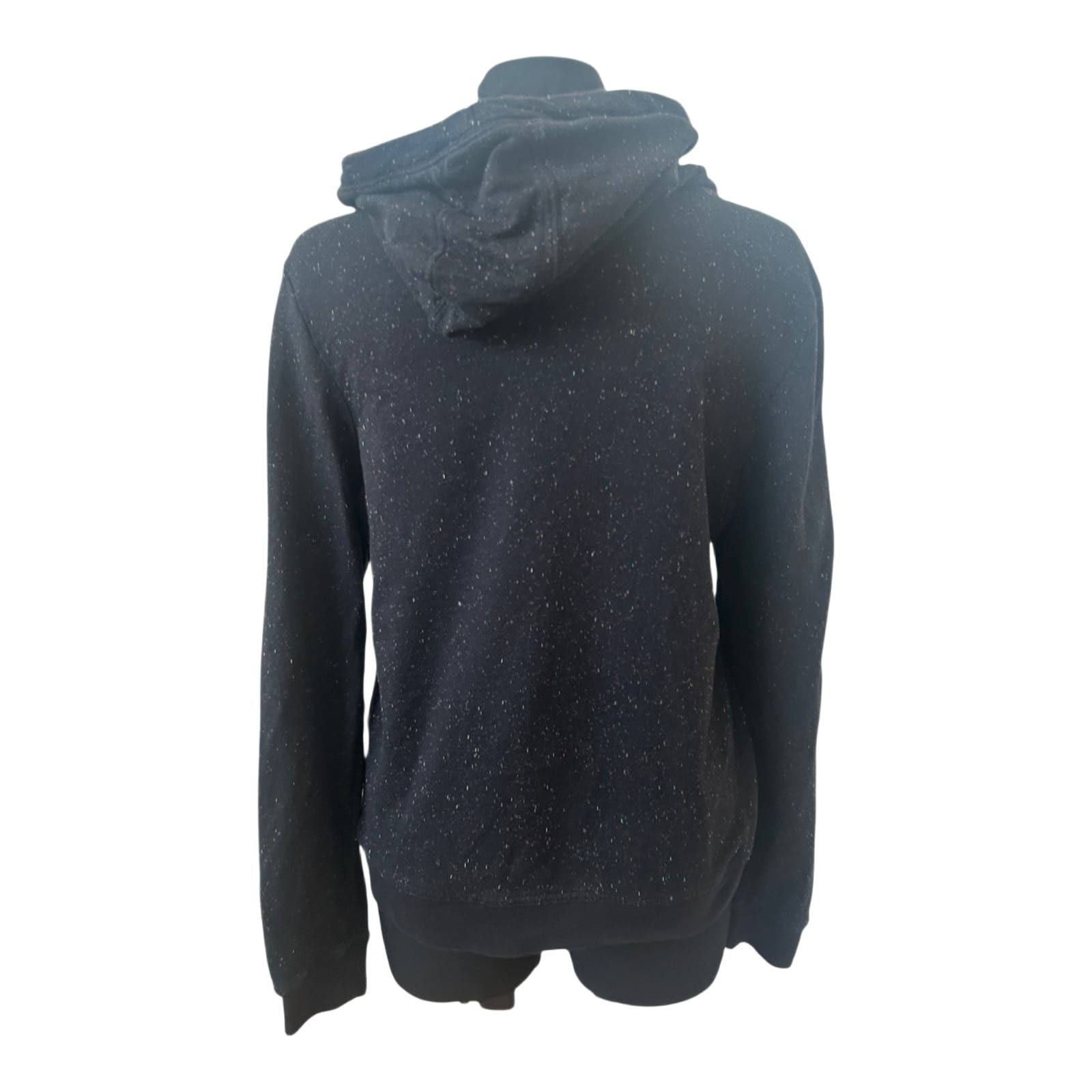 Nike Hoodie Damen Gr M Kapuze Oversize Punkte Schwarz Sweatshirt Lässig