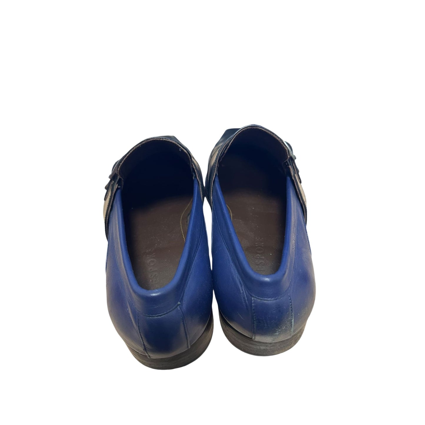 Bespoke Herrenschuhe dunkelblau / schwarz aus Echtleder Sohle Gr. 44