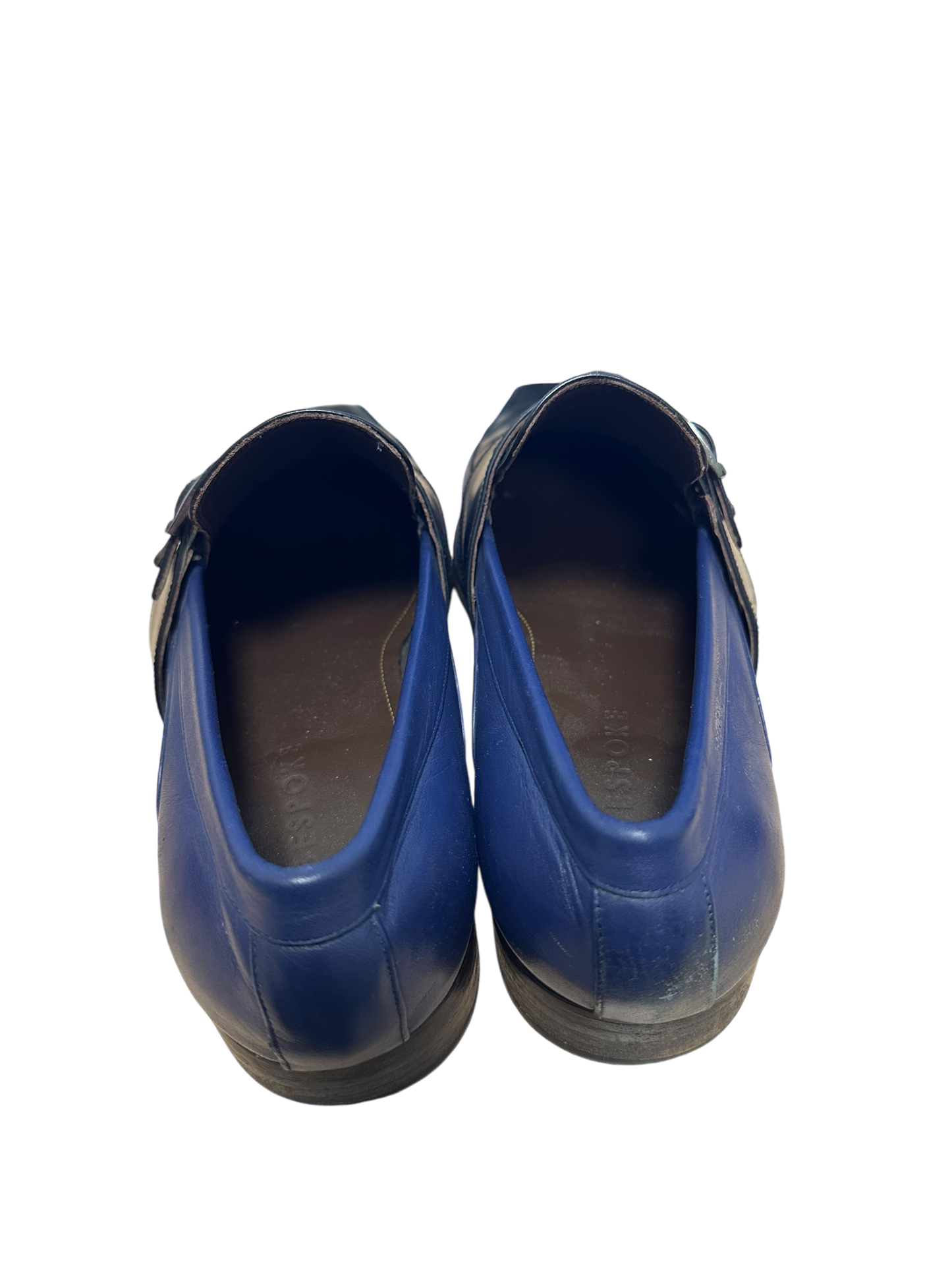 Bespoke Herrenschuhe dunkelblau / schwarz aus Echtleder Sohle Gr. 44