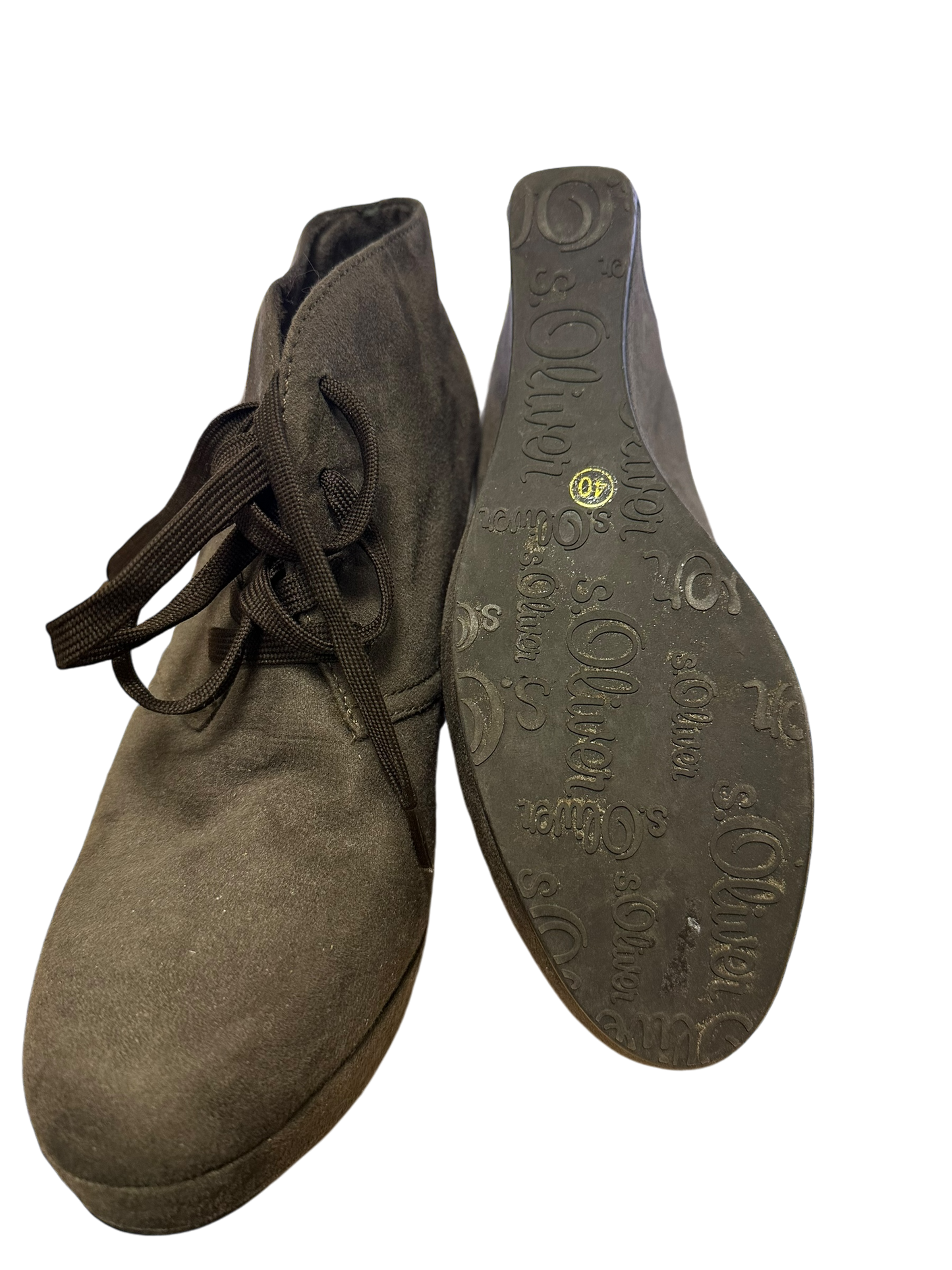 s.Oliver Damenhalbschuhe aus Echtleder braun Gr. 40